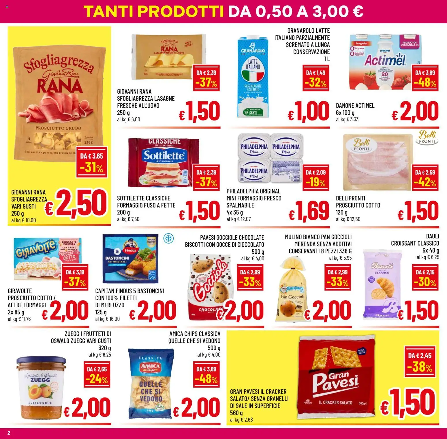 Volantino A&O del 29.04.2026 | Pagina: 2 | Prodotti: Prosciutto Crudo, Cioccolato, Prosciutto, Albicocche