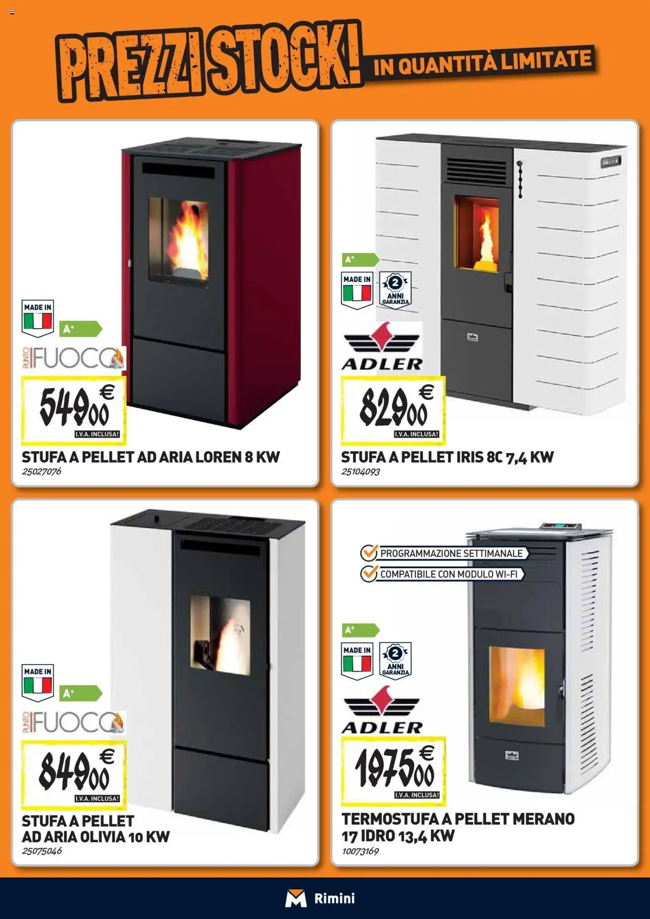 Volantino TECNOMAT del 24.09.2025 | Pagina: 11 | Prodotti: Pellet, Stufa a pellet, Stufa