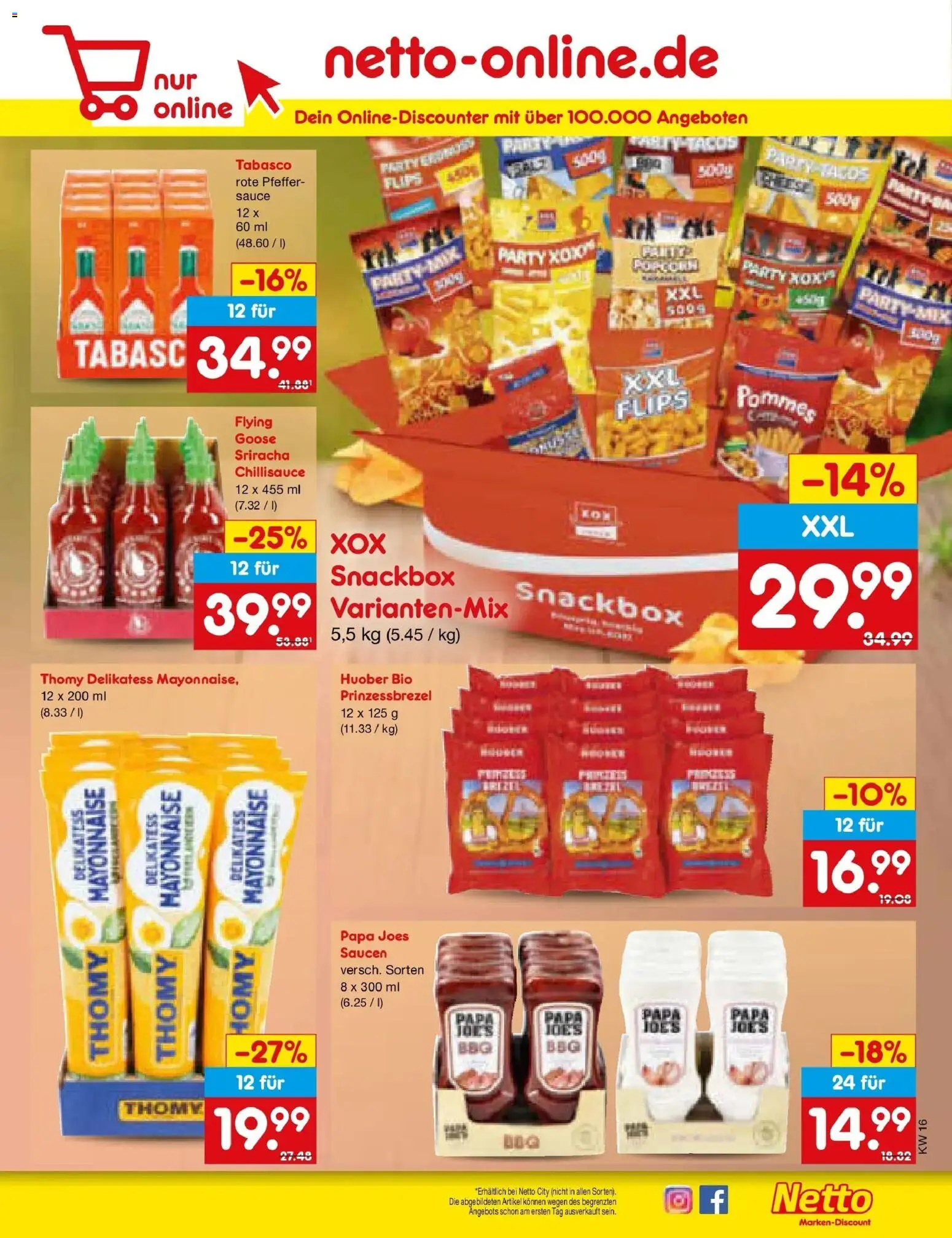 Netto Marken-Discount Prospekt Machern	 – gültig ab 13.04.2026 | Seite: 25 | Produkte: Pommes, Mayonnaise, Pfeffer