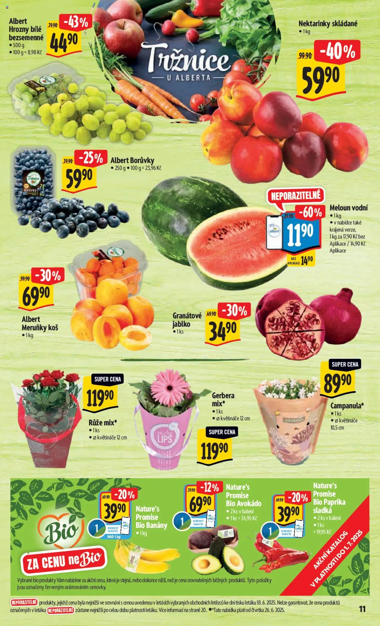 Albert leták - Hypermarket od 25.06.2025 | Strana: 18 | Produkty: Květináče, Paprika, Avokádo, Meloun vodní