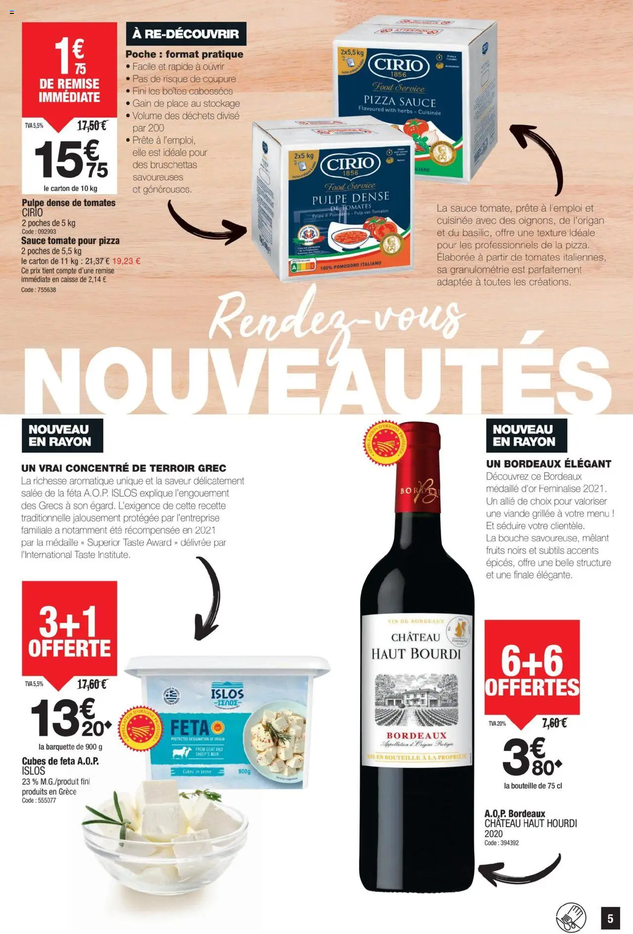  | Page: 5 | Produits: Viande, Pizza, Vin, Tomates