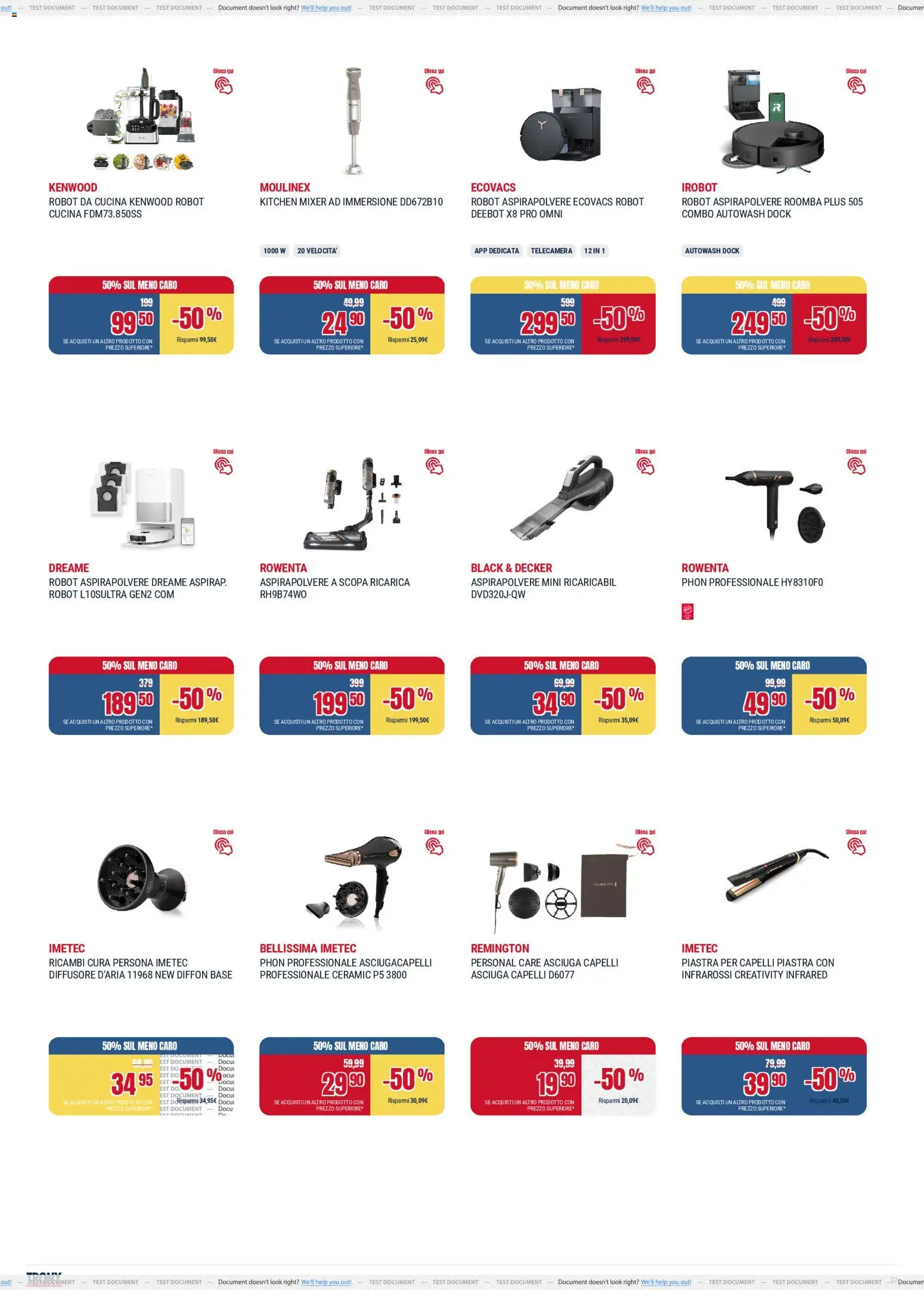 Volantino Trony del 04.12.2025 | Pagina: 22 | Prodotti: Aspirapolvere, Robot, Asciugacapelli, Robot da cucina