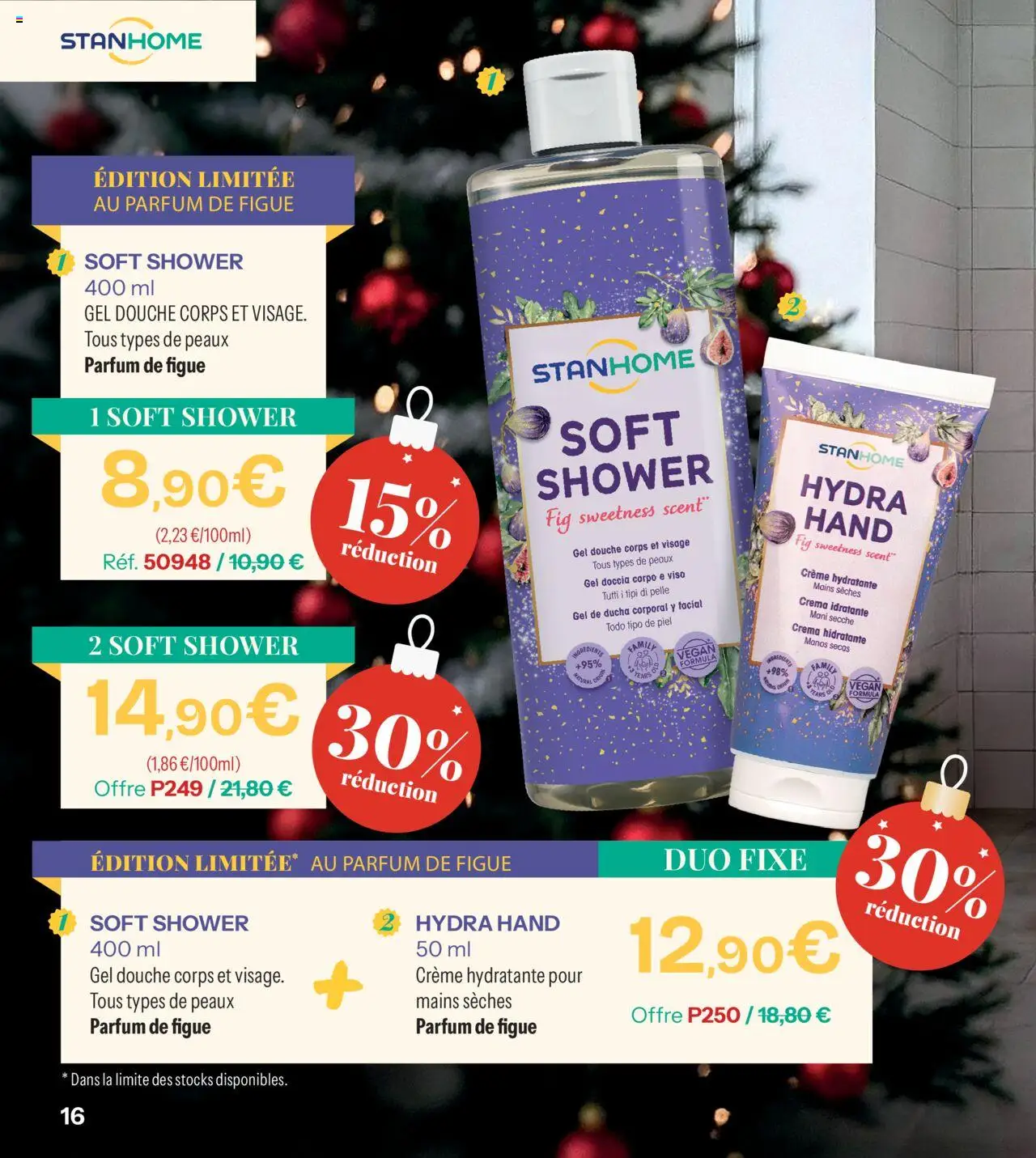 {H1} | Page: 16 | Produits: Parfum, Crème hydratante, Douche, Crème