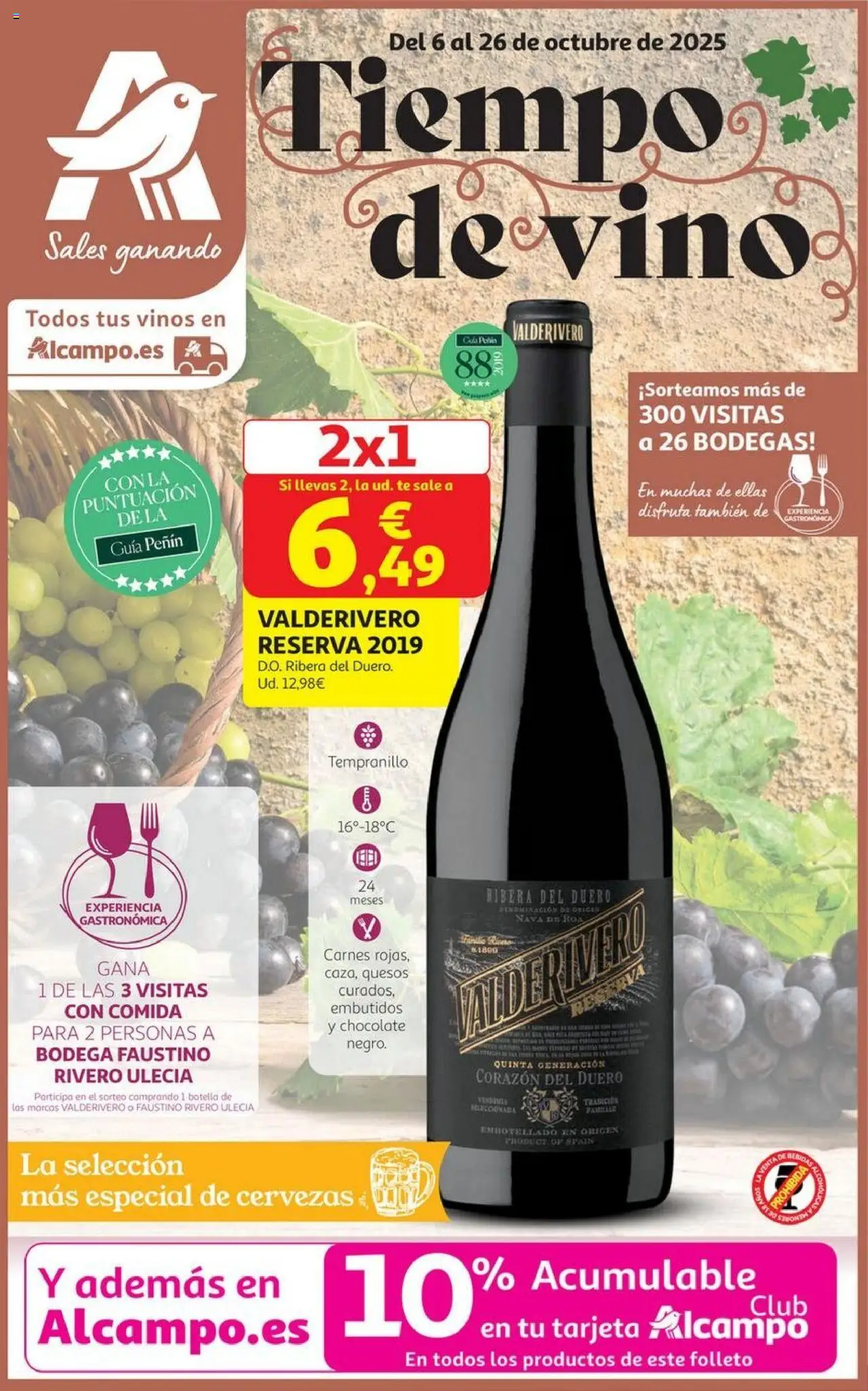 Alcampo - HG Castilla Mancha │ válido desde el 06.10.2025 | Página: 1 | Productos: Chocolate, Vino, Té, Νυχτικό