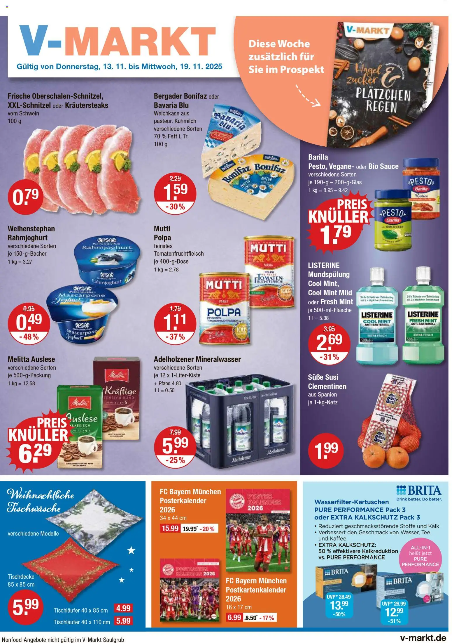 V-Markt - M&#252;nchen – gültig ab 13.11.2025 | Seite: 1 | Produkte: Melitta, Mascarpone, Tee, Listerine