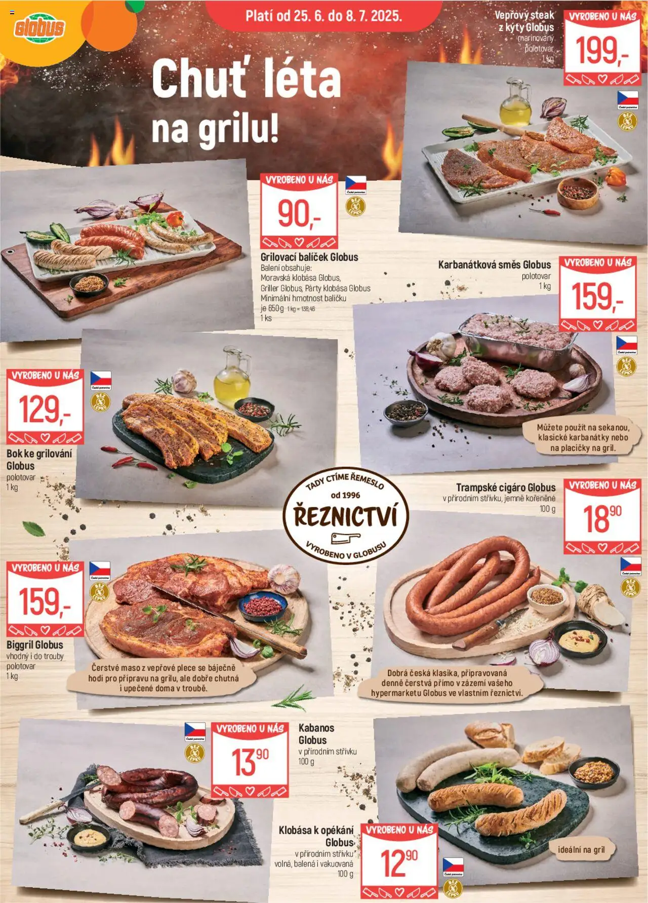 Globus leták od 25.06.2025 | Strana: 14 | Produkty: Grilování, Globus, Klobása, Maso
