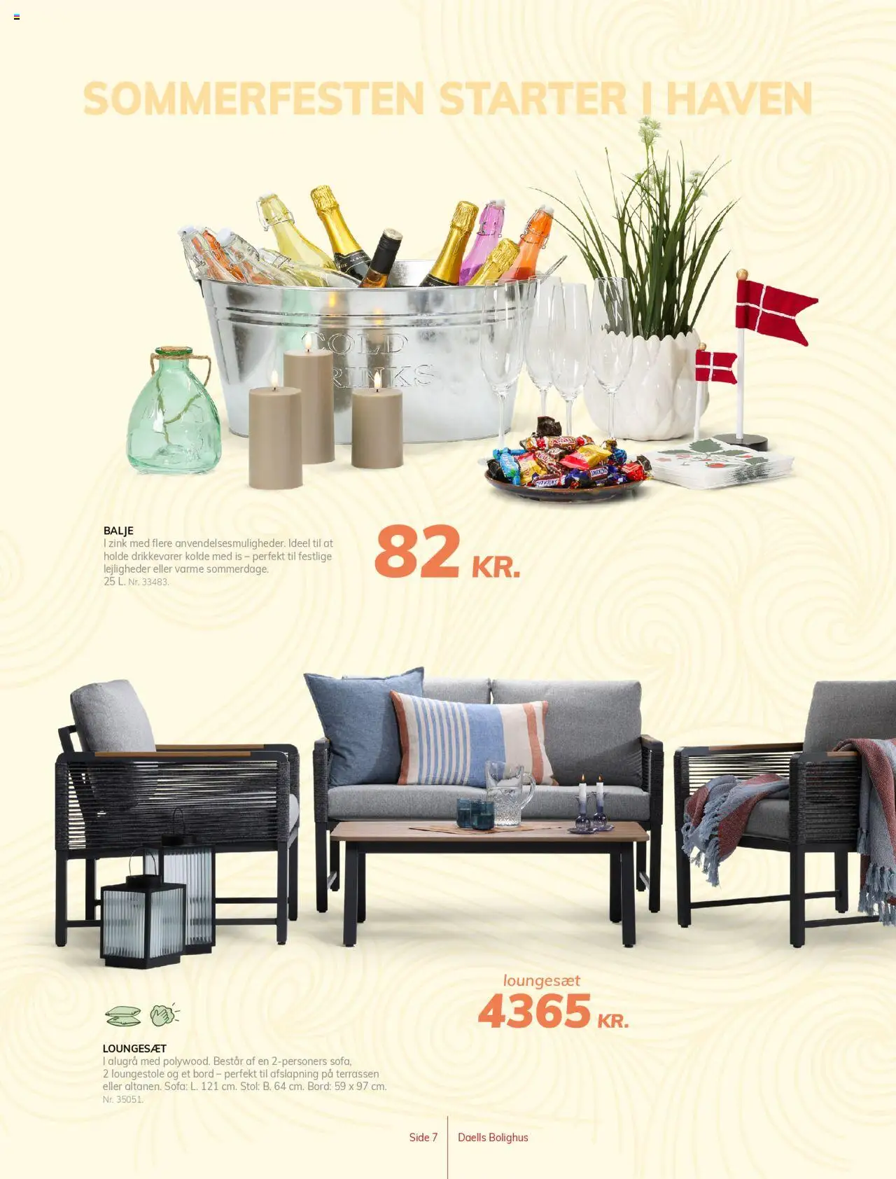 Daells Bolighus tilbudsavis – gyldig fra 26.05.2025 | Side: 7 | Produkter: Sofa, Stol, Is, Loungesæt