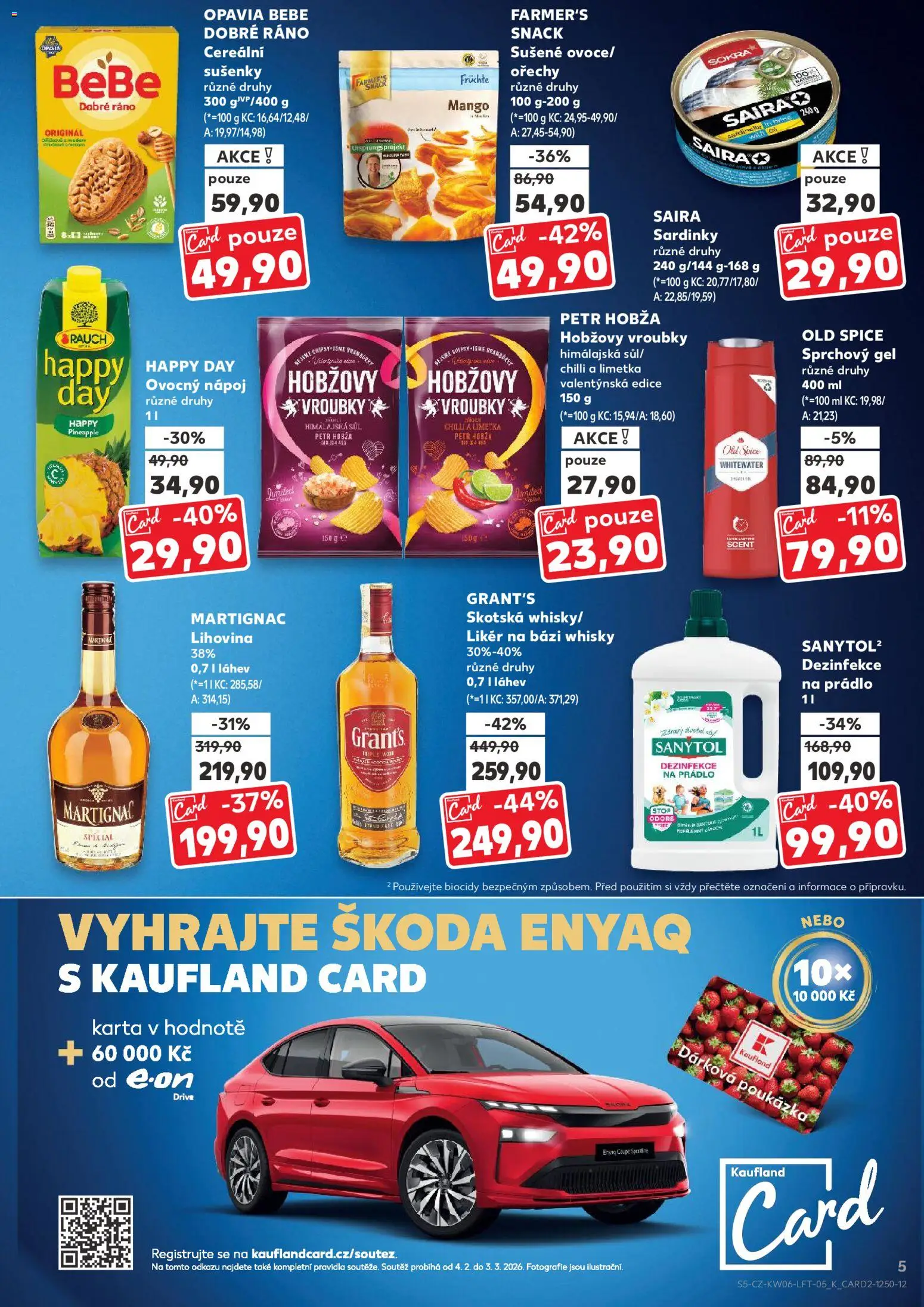 Kaufland leták - Plzeň Bory od 04.02.2026 | Strana: 5 | Produkty: Likér, Sardinky, Bebe sušenky, Sušenky