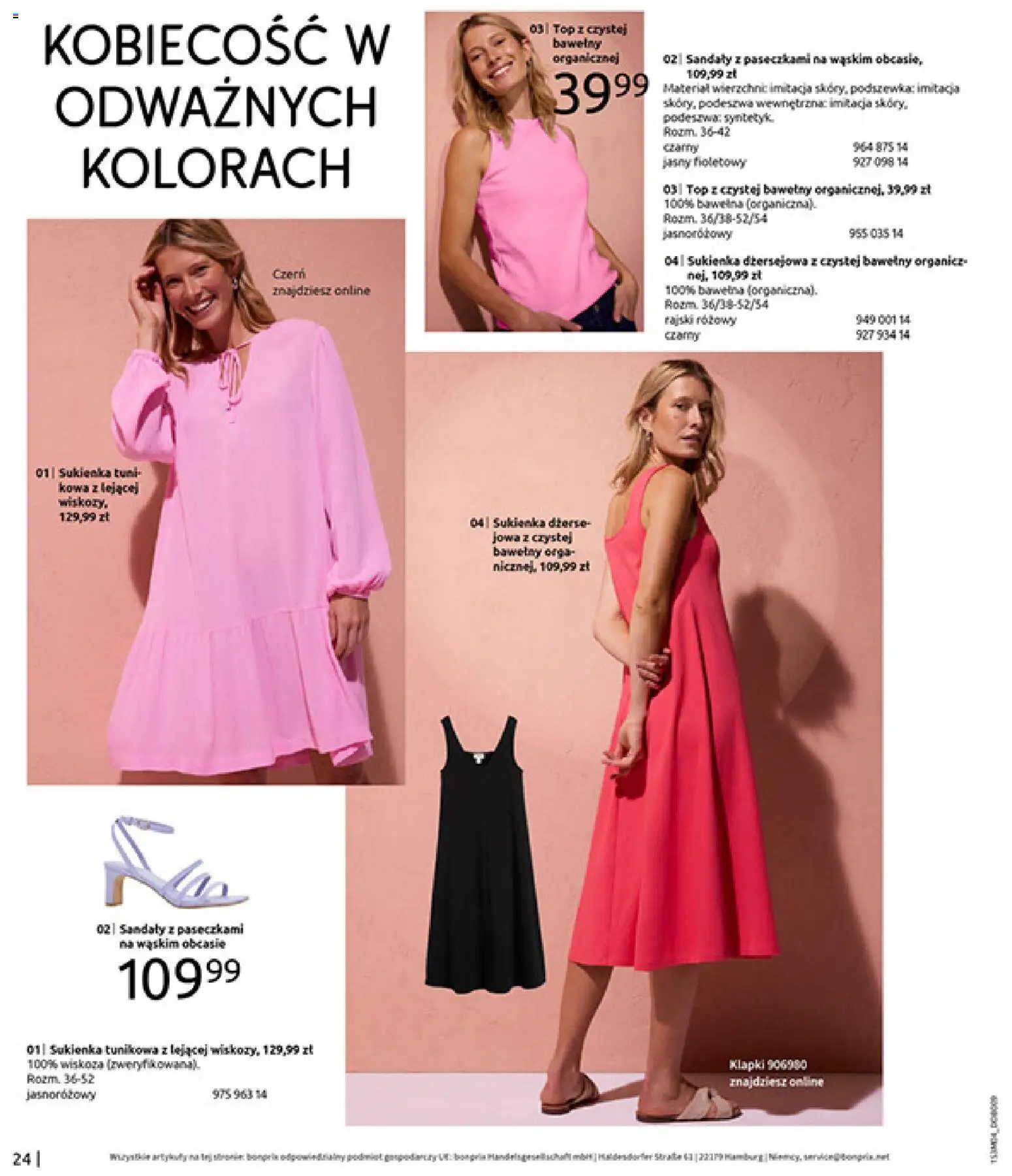 BonPrix Katalog od 30.03.2026 | Strona: 26 | Produkty: Top, Sandały, Klapki, Sukienka