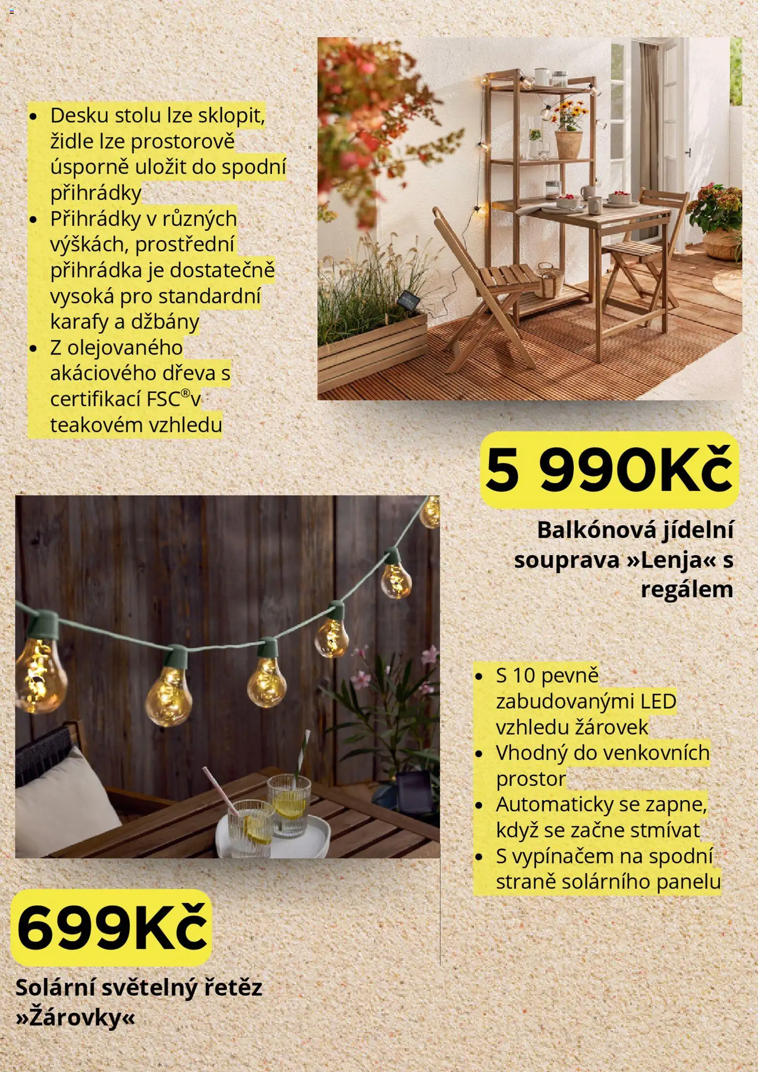 Tchibo leták od 23.04.2026 | Strana: 3 | Produkty: Světelný řetěz, Židle, LED