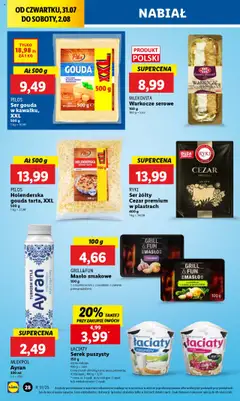 Lidl Gazetka od 31.07.2025 | Strona: 34 | Produkty: Ser żółty, Grill, Ser gouda, Sól