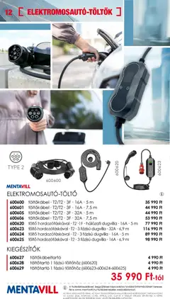 Mentavill akciós újság - amely érvényes a következő dátumtól: 12.03.2026 | Oldal: 12 | Termékek: Töltő