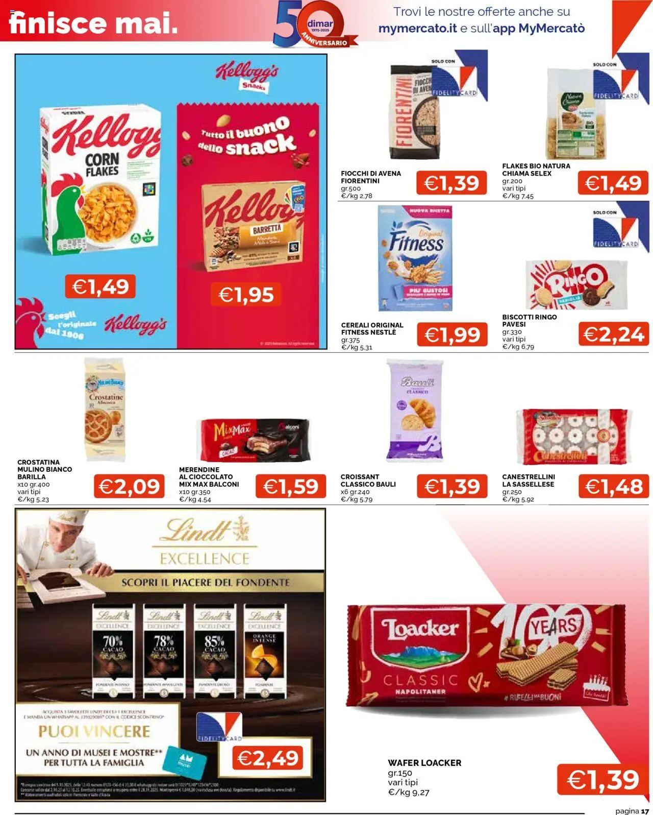 Volantino Mercatò del 02.10.2025 | Pagina: 17 | Prodotti: Cioccolato, Biscotti, Fiocchi, Croissant