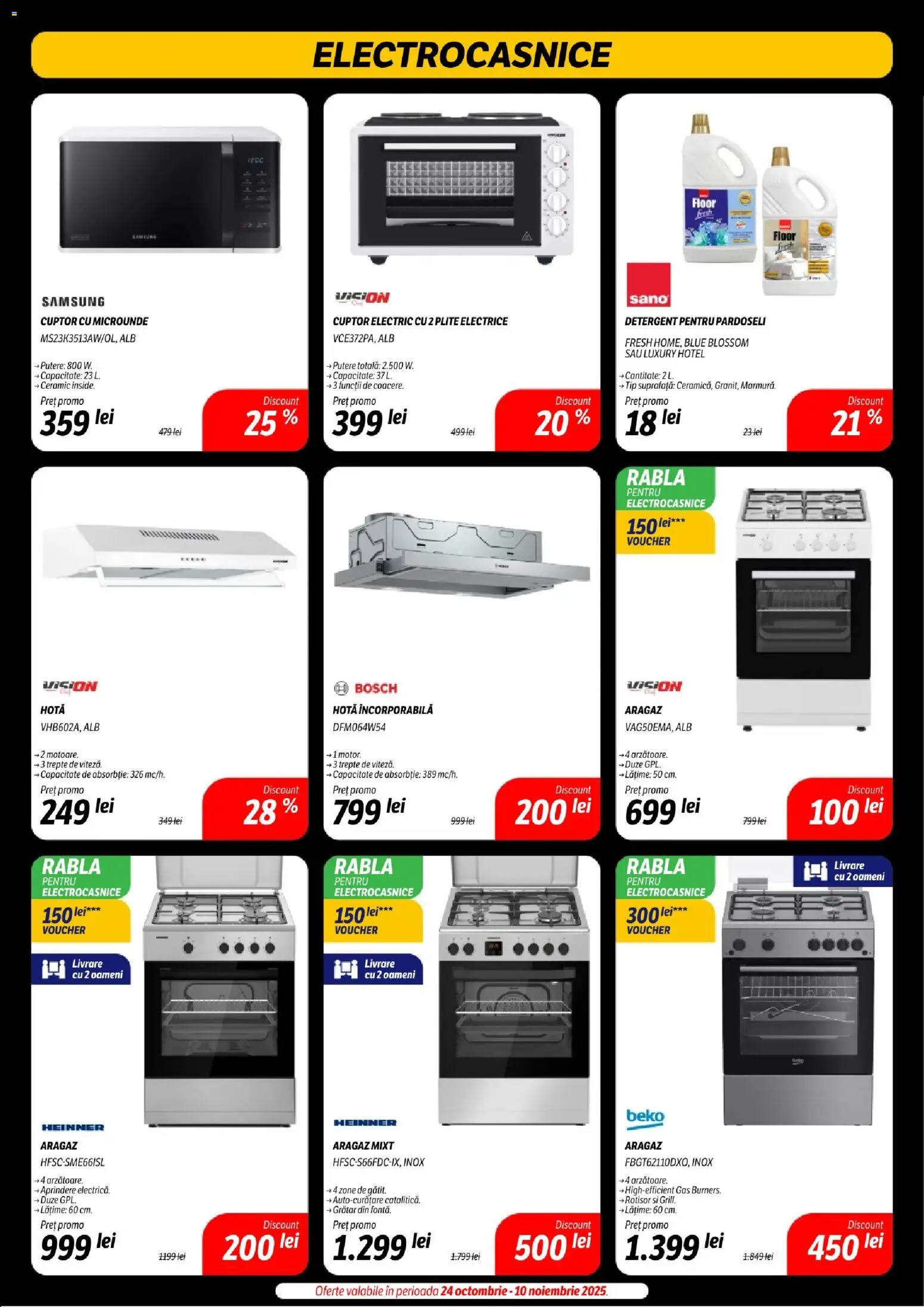 Noul catalog Flanco – valabil de la 07.11.2025 | Pagină: 38 | Produse: Hotă, Cuptor, Cuptor Cu Microunde, Detergent