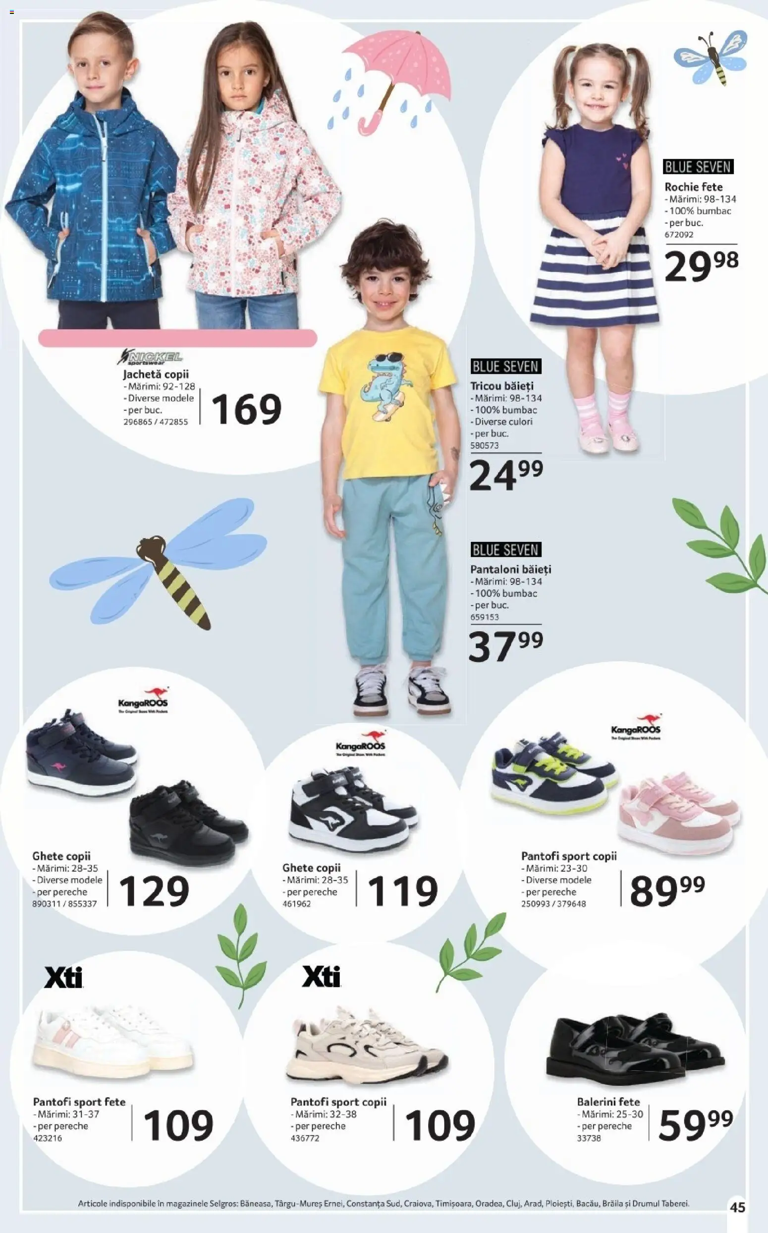 Noul catalog Selgros – valabil de la 20.03.2026 | Pagină: 45 | Produse: Jachetă, Pantofi, Balerini, Ghete