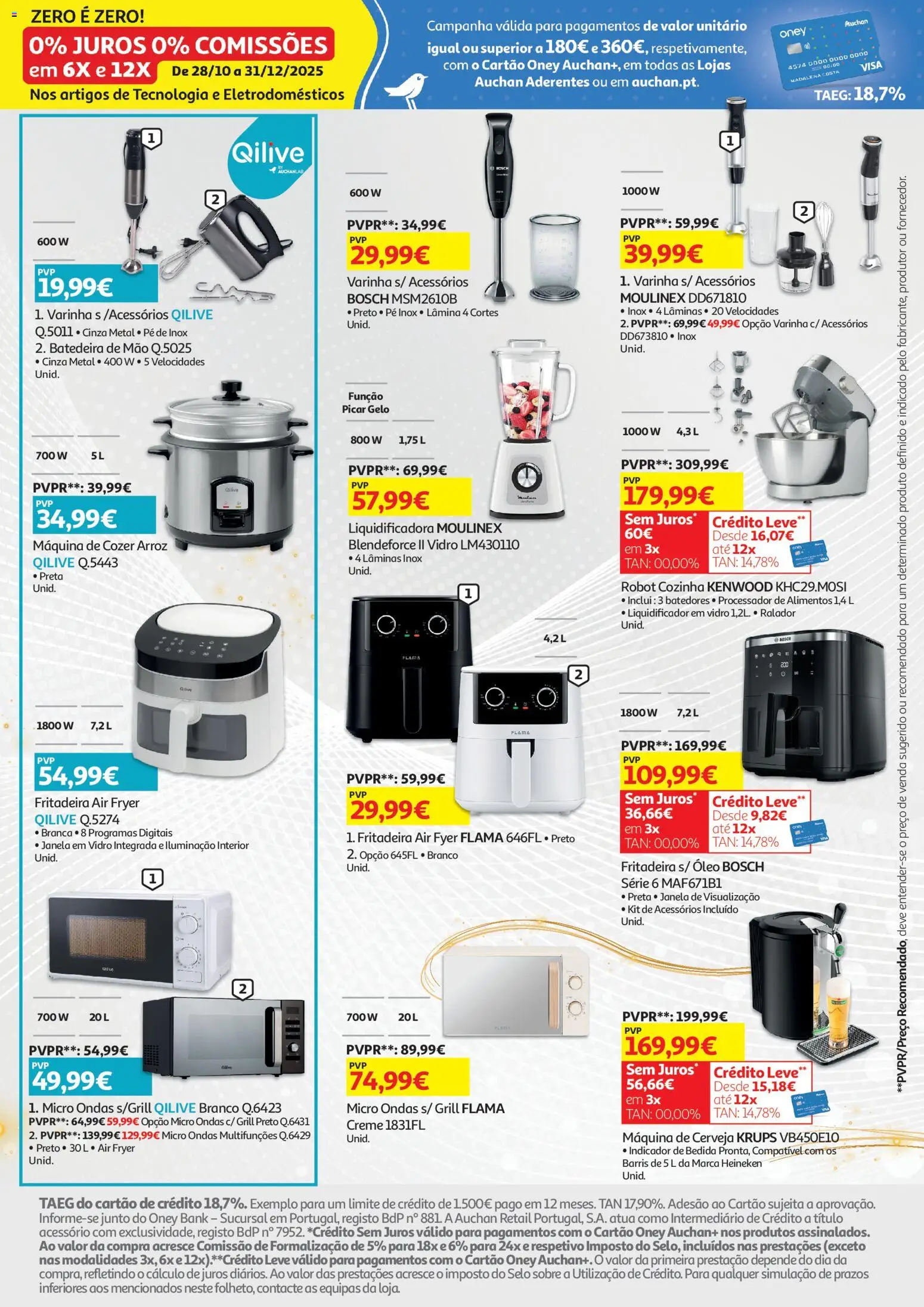 Auchan - Onde o Natal acontece com a melhor tecnologia │ válido de 21.11.2025 | Página: 13 | Produtos: Liquidificador, Cerveja, Arroz, Creme