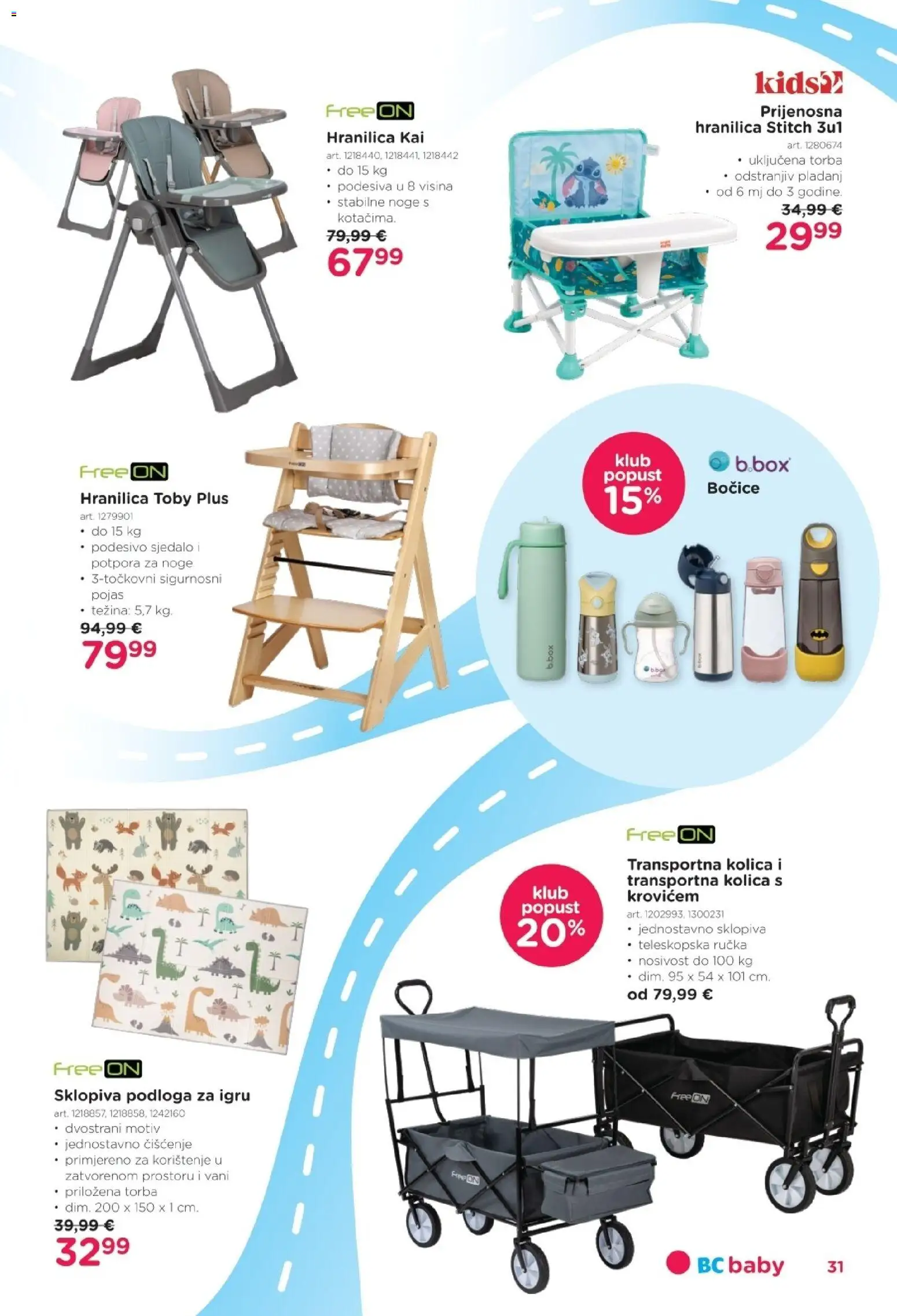 Baby Center katalog | vrijedi od 19.03.2026 | Stranica: 31 | Proizvodi: Kolica, Pojas, Torba, Pladanj
