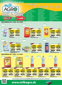 Milk Agro Cash & Carry - náhľad platný od 30.07.2025