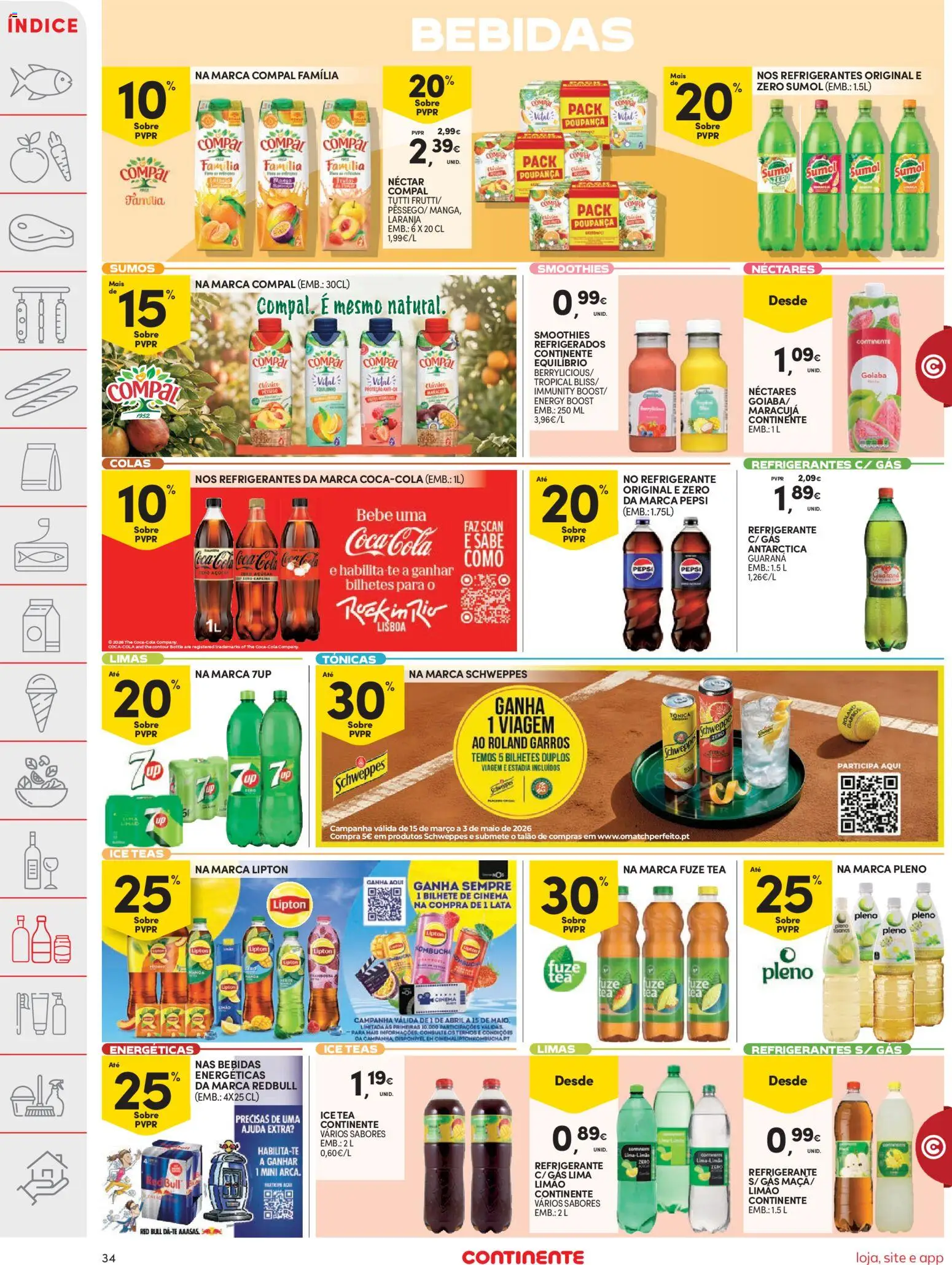 Continente folheto │ válido de 14.04.2026 | Página: 34 | Produtos: Refrigerante, Kombucha, Soda
