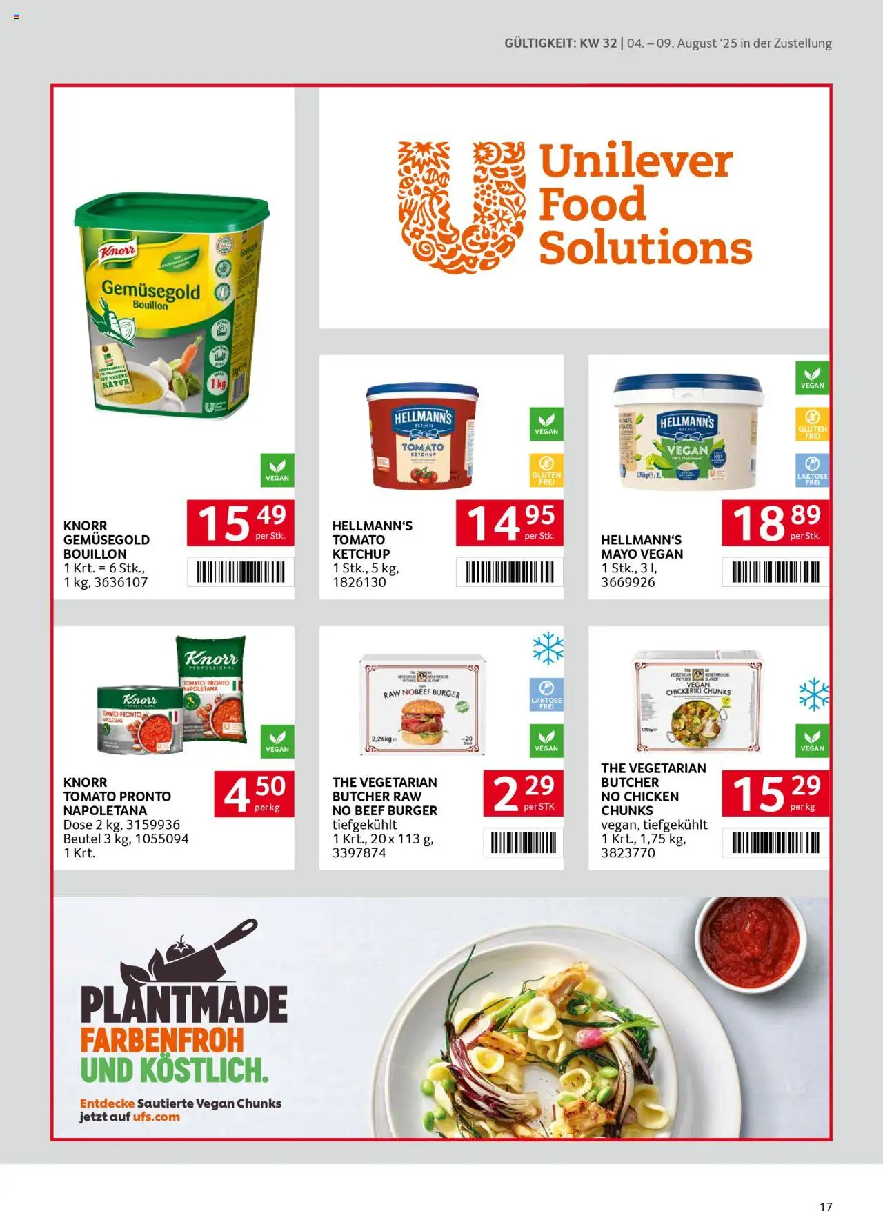 Transgourmet Zustellaktion gültig ab 03.08.2025 | Seite: 17 | Produkte: Ketchup