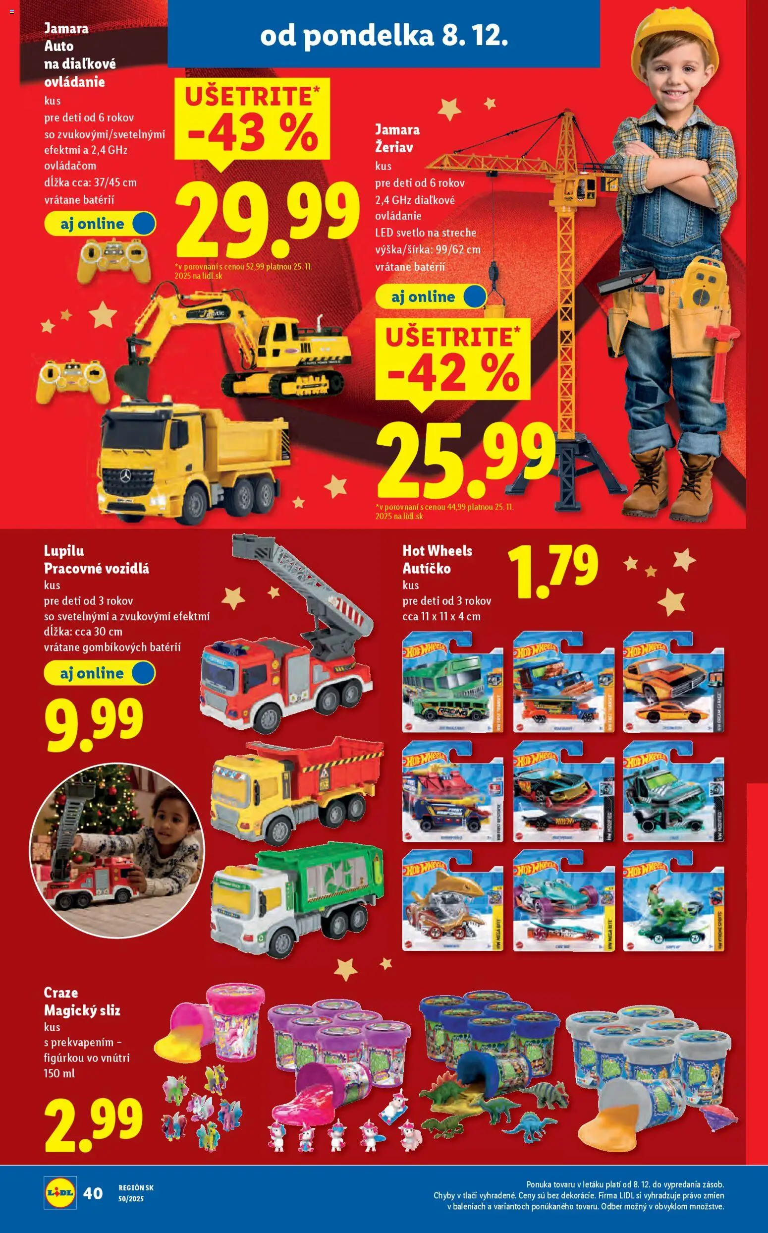 Nové Lidl akcie – leták je platný od 08.12.2025 | Strana: 56 | Produkty: Svetlo, Auto na dialkové ovládanie