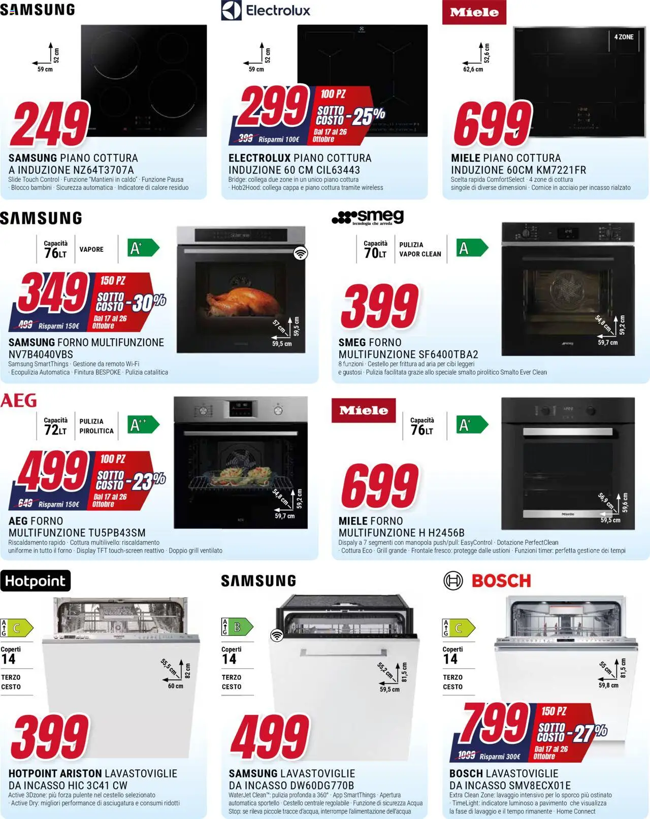 Volantino Trony del 17.10.2025 | Pagina: 24 | Prodotti: Acqua, Lavastoviglie, Miele, Samsung