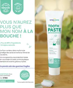 Stanhome - Prévisualisation de DENTIFRICE 75 ml, Saveur menthe fraîche valide à partir de 01.12.2025 | Page: 61 | Produits: Menthe, Dentifrice