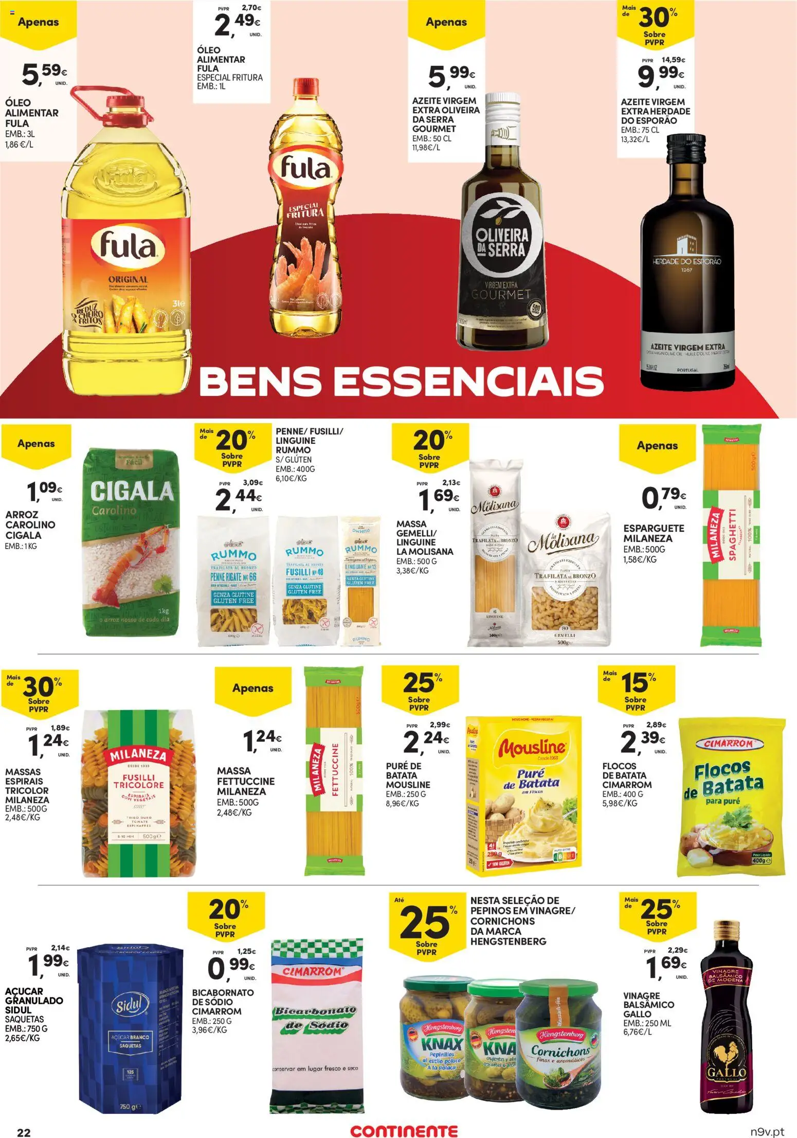 Continente - Açores │ válido de 30.10.2025 | Página: 22 | Produtos: Vinagre, Bicarbonato, Tomate, Soda