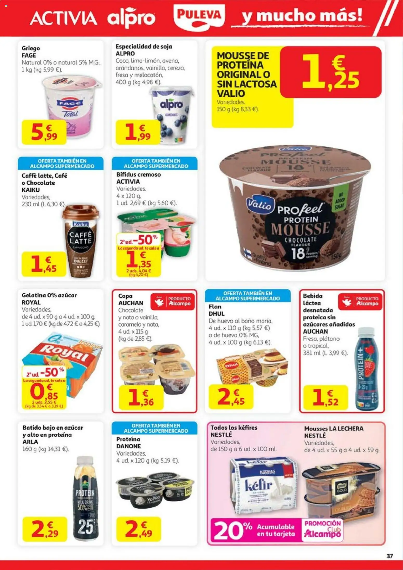 Alcampo - HG Madrid Unificado  │ válido desde el 23.10.2025 | Página: 37 | Productos: Gelatina, Mousse, Chocolate, Té