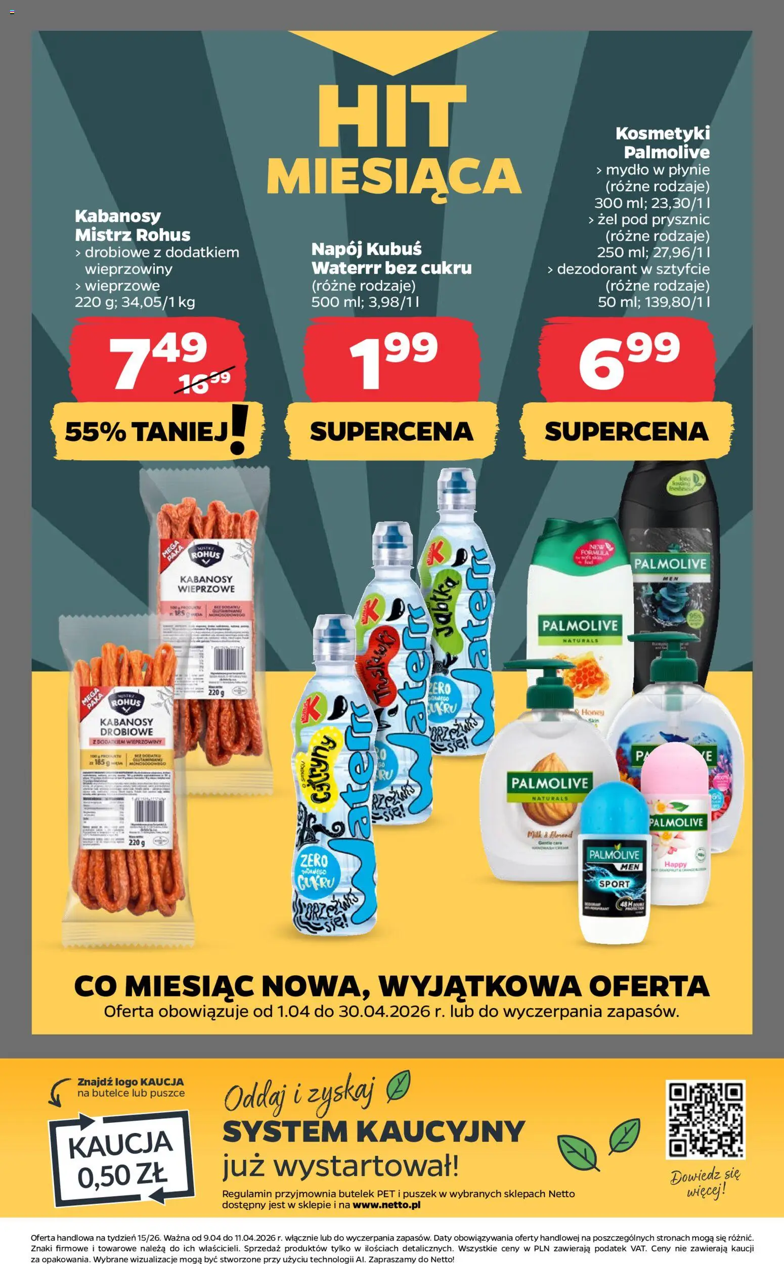 Netto gazetka od czwartku spożywcza od 09.04.2026 | Strona: 21 | Produkty: Prysznic, Jabłka, Żel pod prysznic, Dezodorant