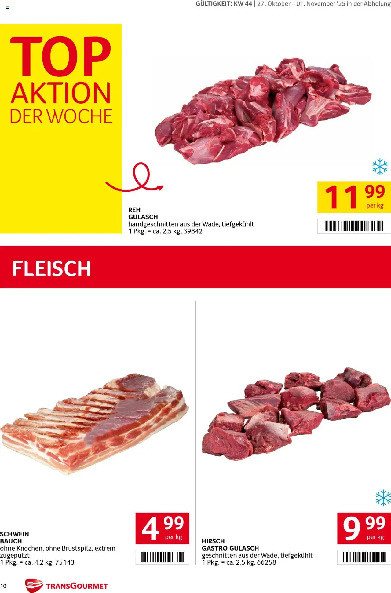 Transgourmet Flugblatt gültig ab 26.10.2025 | Seite: 10