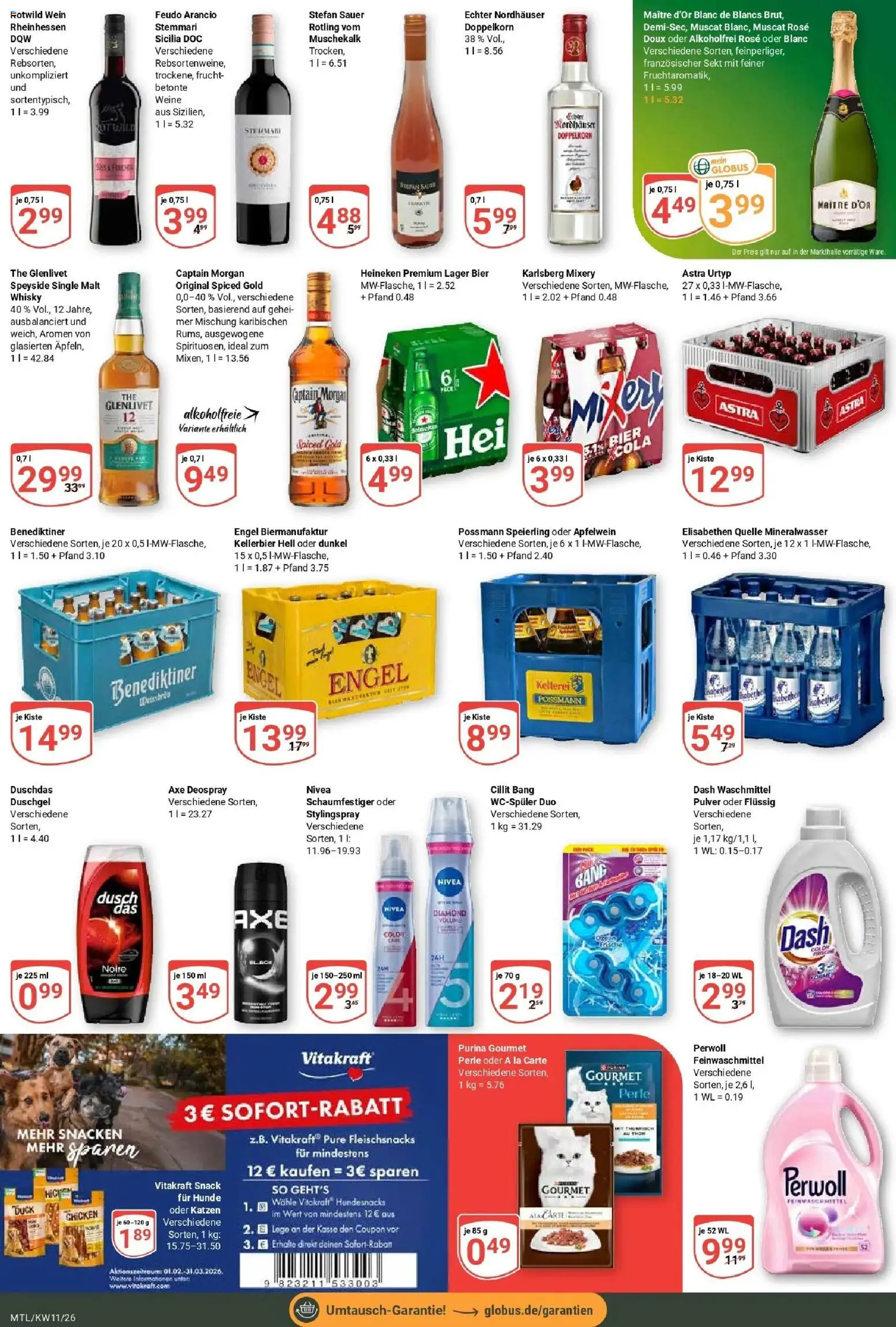 Globus prospekt Maintal-Dörnigheim	 – gültig ab 09.03.2026 | Seite: 5 | Produkte: Perwoll, Heineken, Waschmittel, Deospray
