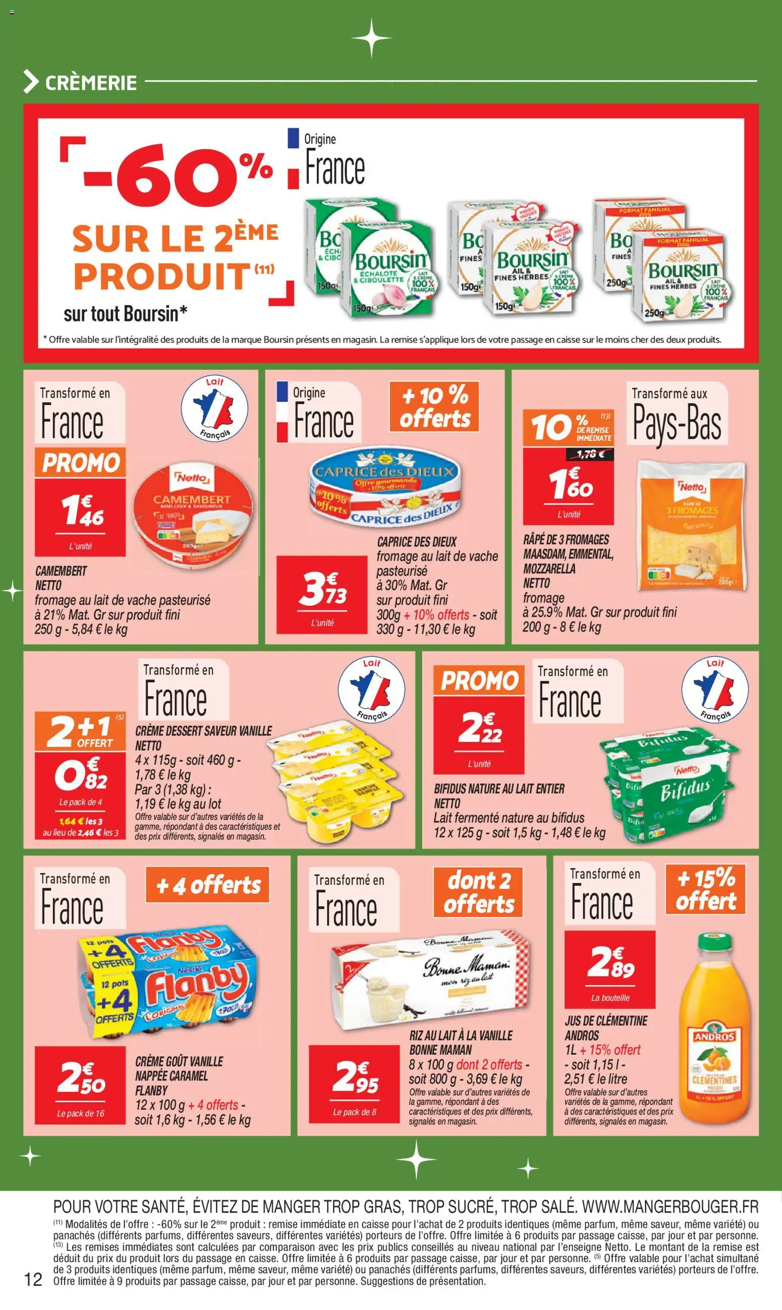 {H1} | Page: 12 | Produits: Caprice des dieux, Fromage, Jus, Crème