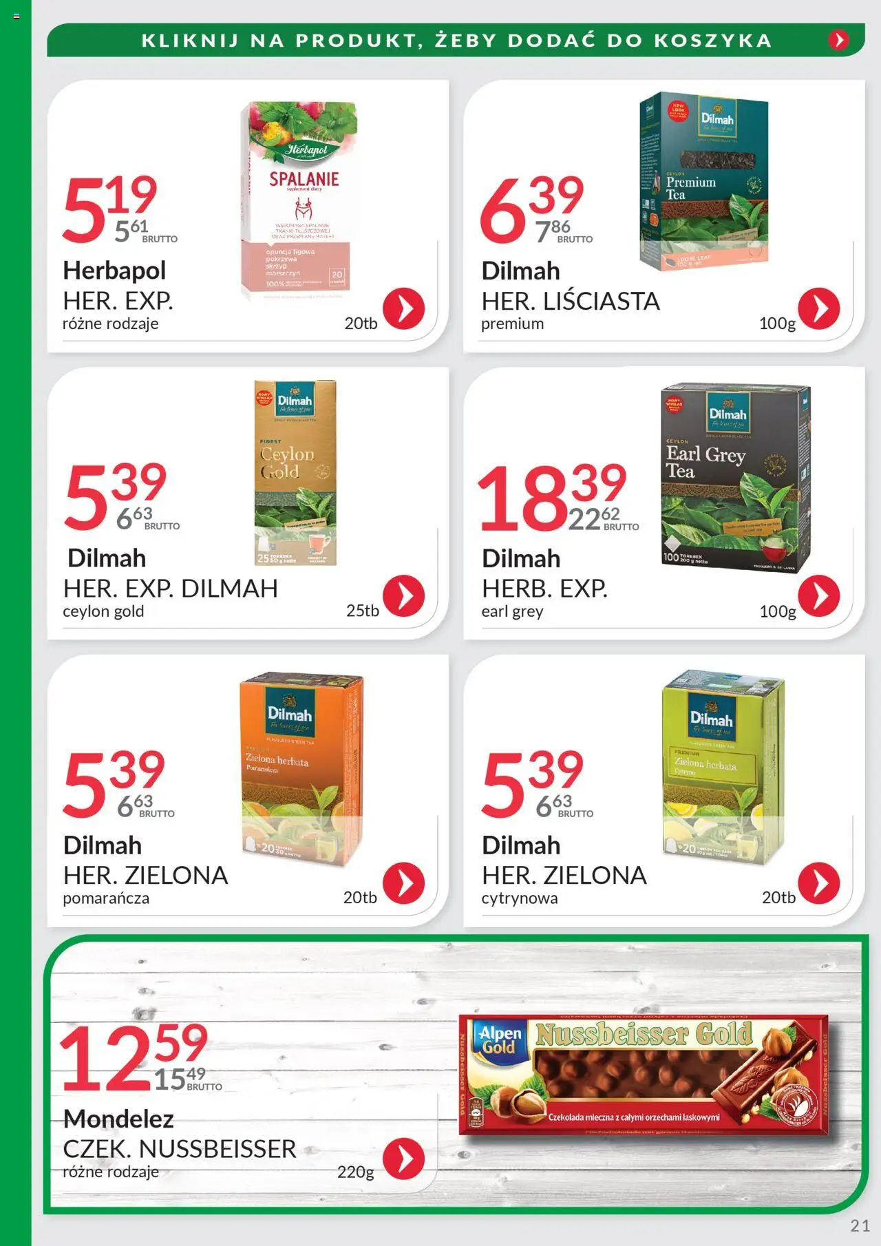 Eurocash Gazetka - Oferta Południe od 08.06.2025 | Strona: 21 | Produkty: Cytryna, Czekolada mleczna, Czekolada, Herbata