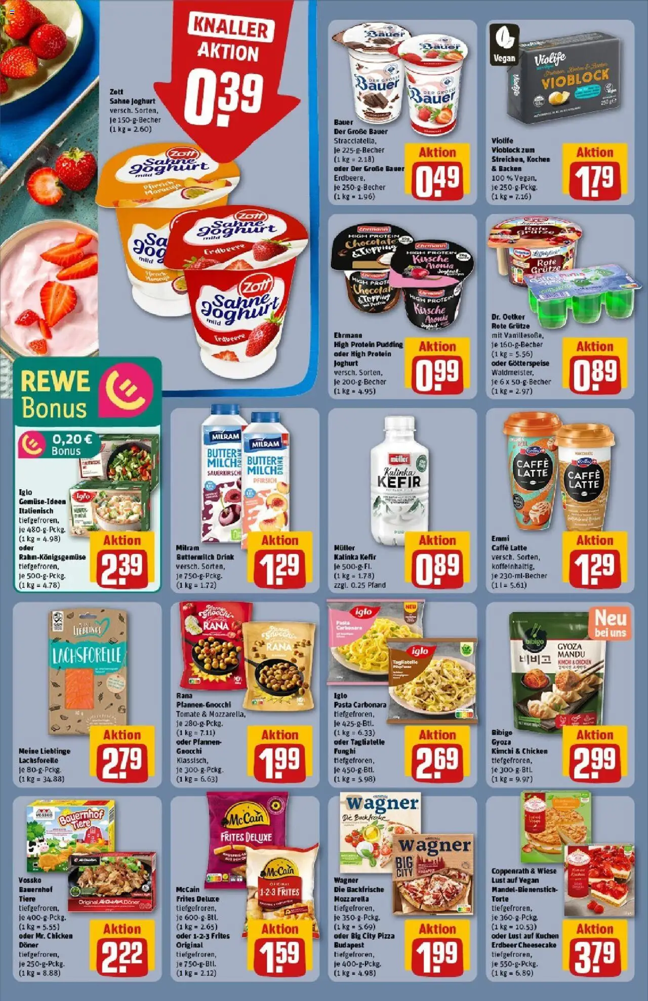 Rewe prospekt Mechernich / Kommern	 - gültig ab dem 08.06.2025 | Seite: 14 | Produkte: Milch, Joghurt, McCain, Milram