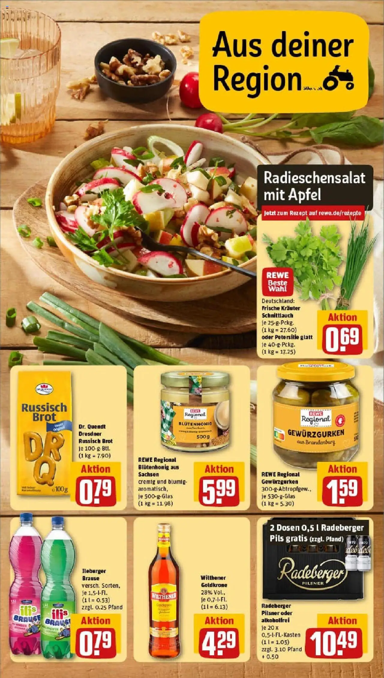 Rewe prospekt Halle (Saale) / Giebichenstein	 - gültig ab dem 13.07.2025 | Seite: 5 | Produkte: Wilthener, Äpfel, Petersilie, Brot
