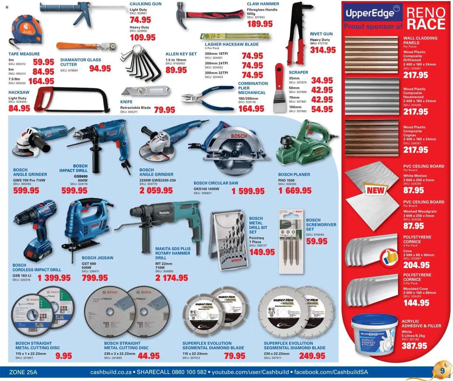 New Cashbuild catalogue – valid from 24.11.2025 | Page: 9 | Products: Cutter, Drill, Angle grinder, Cladding