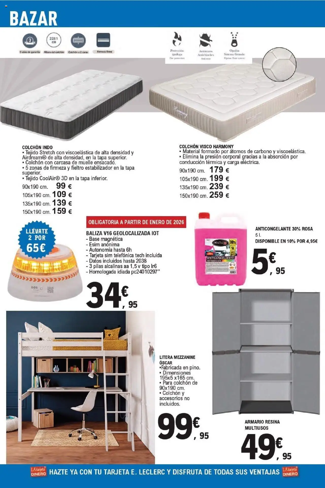 E.Leclerc folleto │ válido desde el 22.10.2025 | Página: 28 | Productos: Colchon, Armario