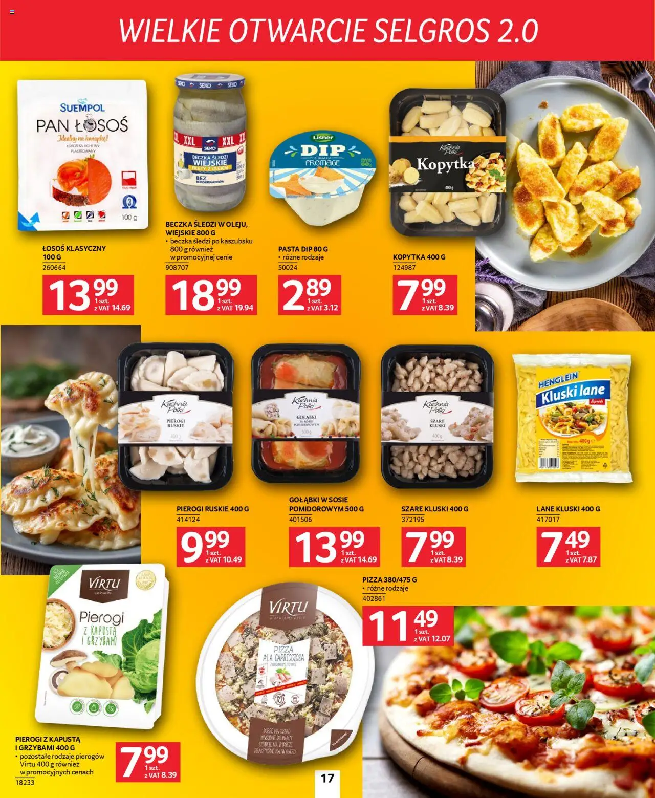 Selgros cash&carry Gazetka - Poznań markowe produkty od 09.10.2025 | Strona: 17 | Produkty: Kapusta, Łosoś, Pizza, Kopytka