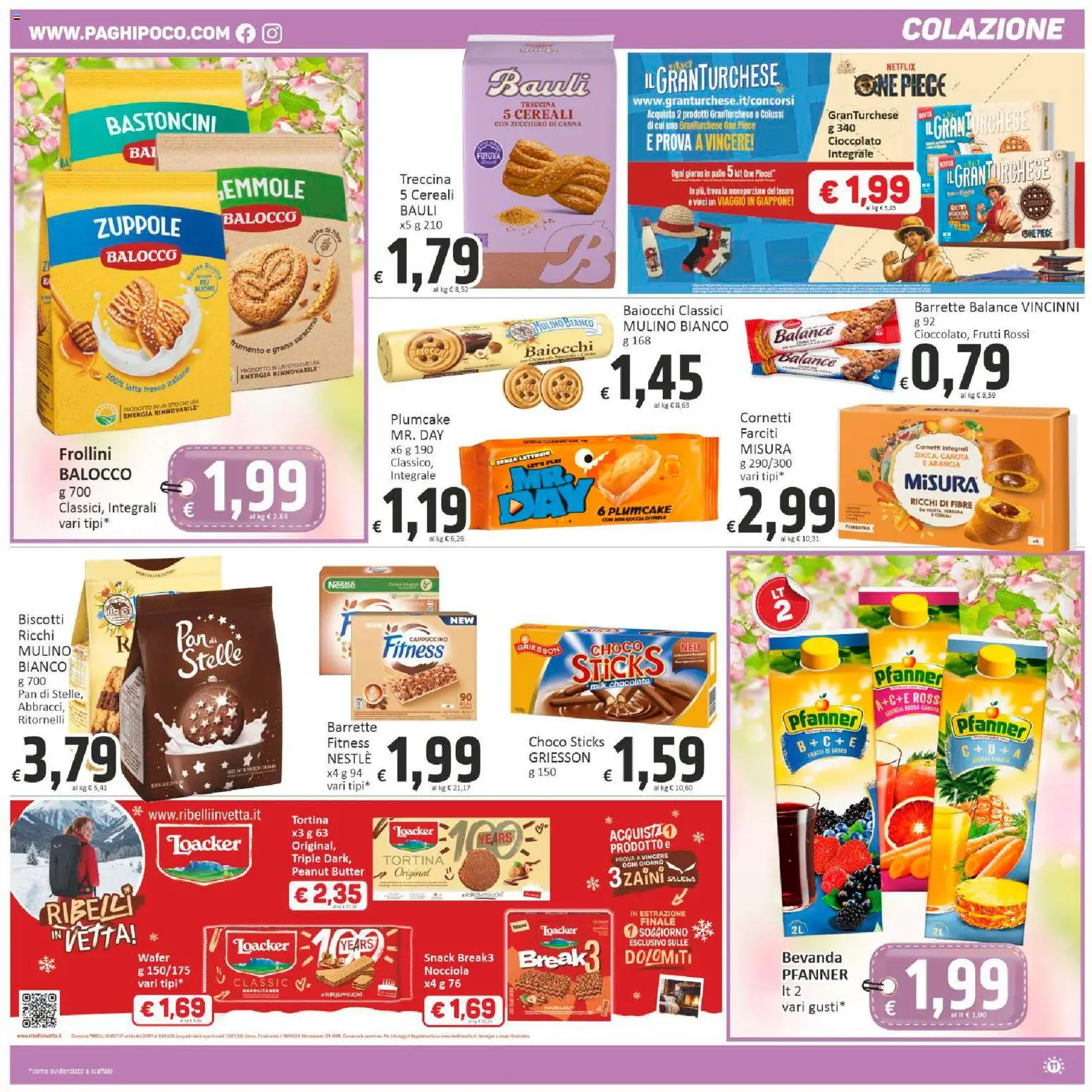 Volantino Paghi Poco del 12.03.2026 | Pagina: 11 | Prodotti: Cioccolato, Biscotti, Latte, Arancia