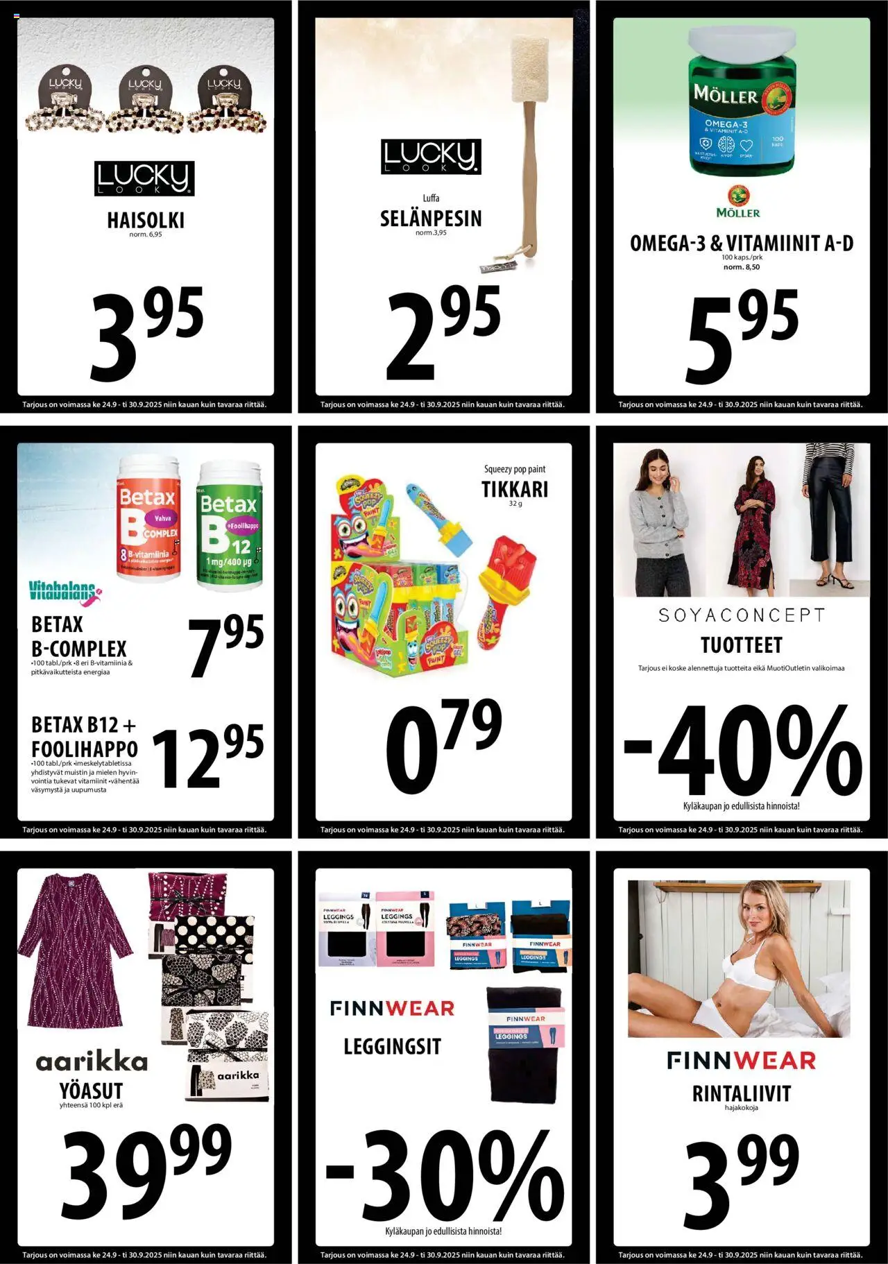Tuuri tarjoukset – voimassa 24.09.2025 alkaen | Sivu: 12 | Tuotteet: Vitamiinit, Rintaliivit, Leggingsit