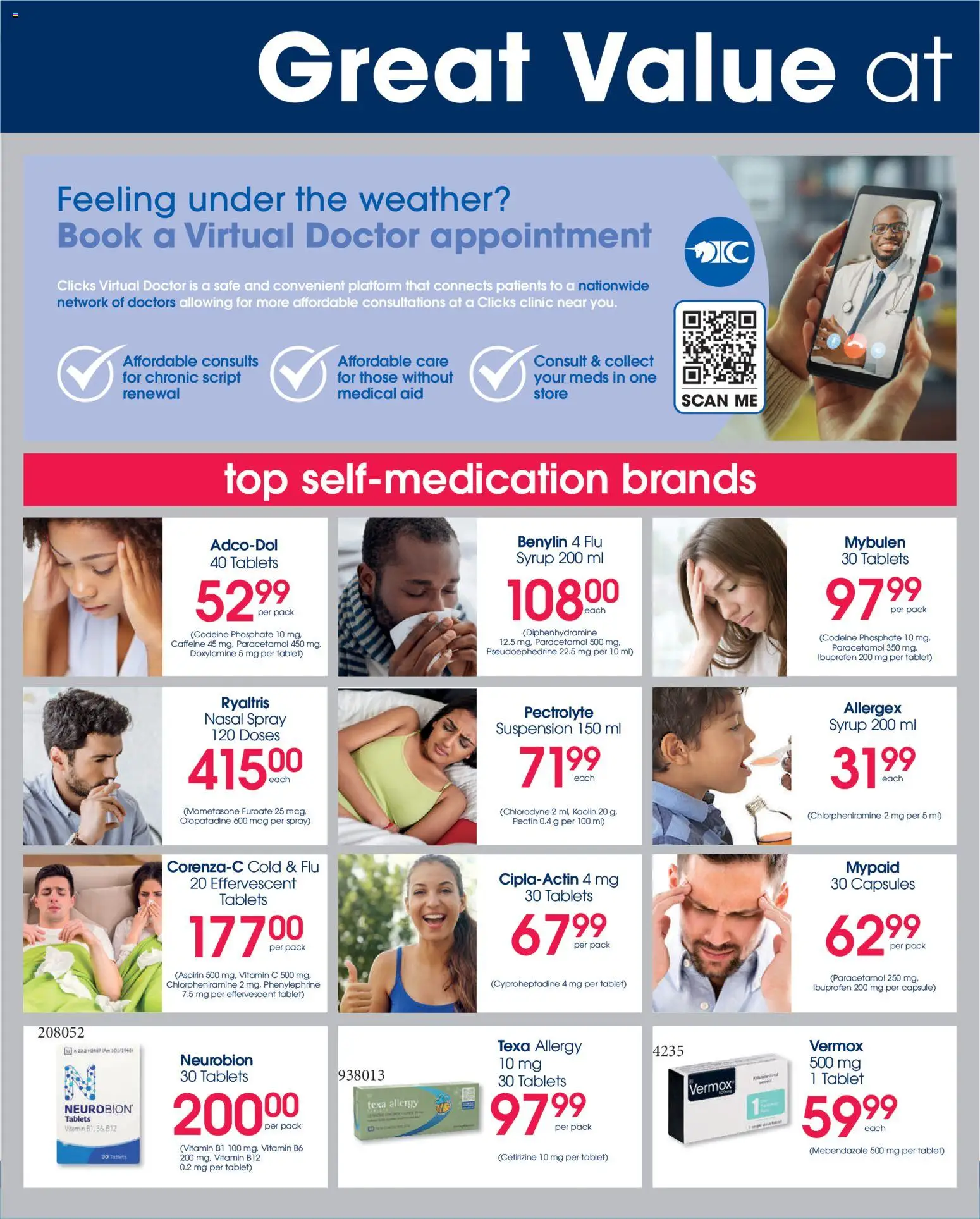 New Clicks catalogue – valid from 10.02.2026 | Page: 26 | Products: Tablet, Syrup, Nasal spray