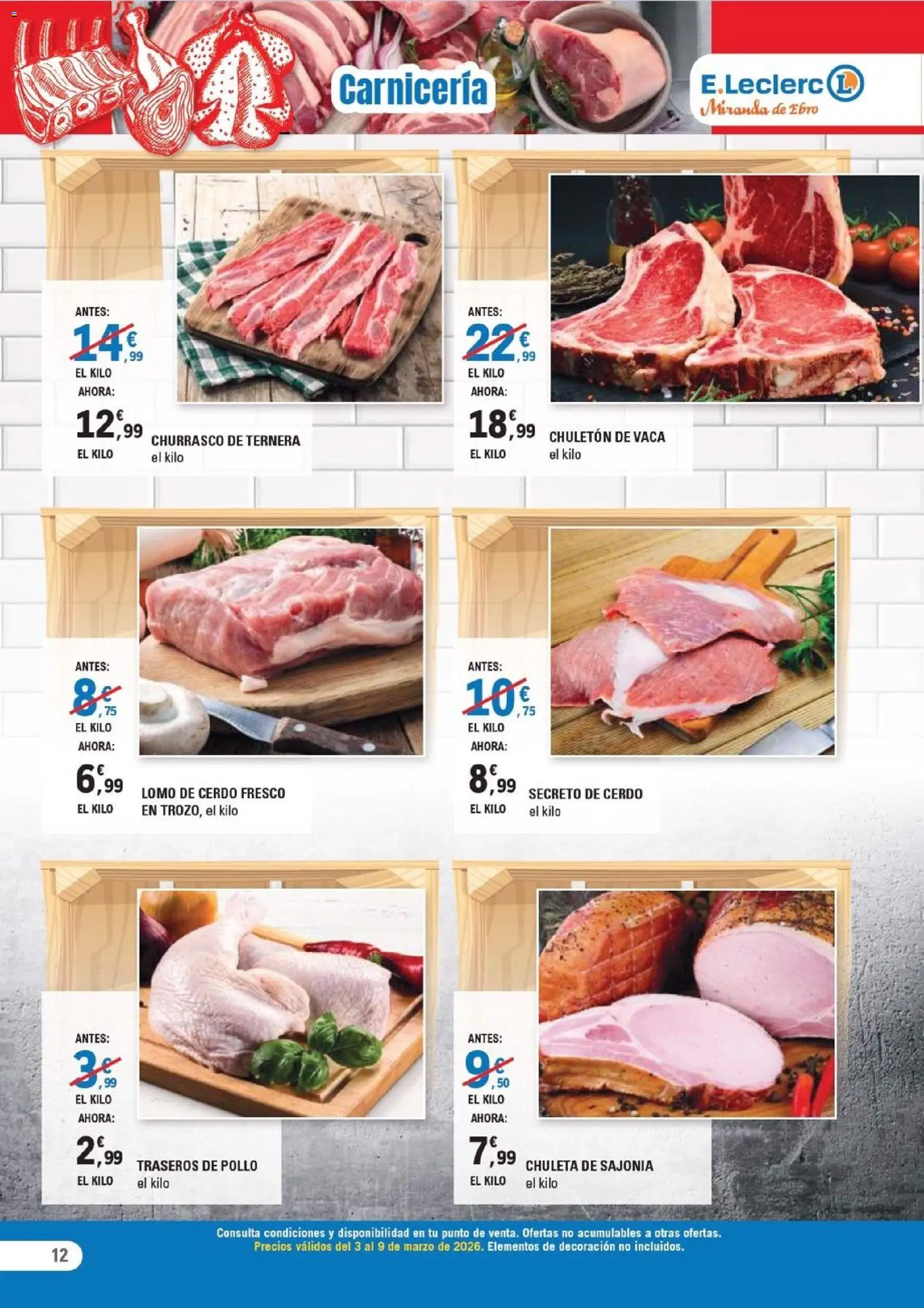 E.Leclerc - Miranda de Ebro │ válido desde el 03.03.2026 | Página: 12 | Productos: Cerdo