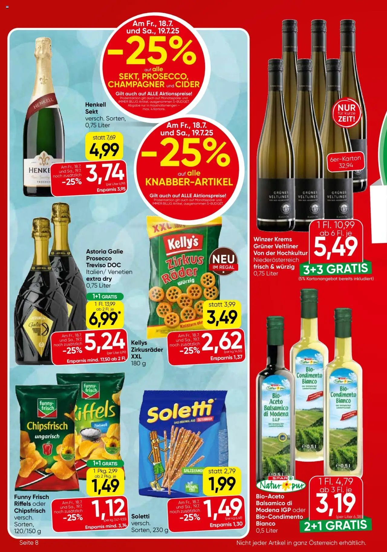 Eurospar Flugblatt - Kärnten gültig ab 17.07.2025 | Seite: 8 | Produkte: Regal