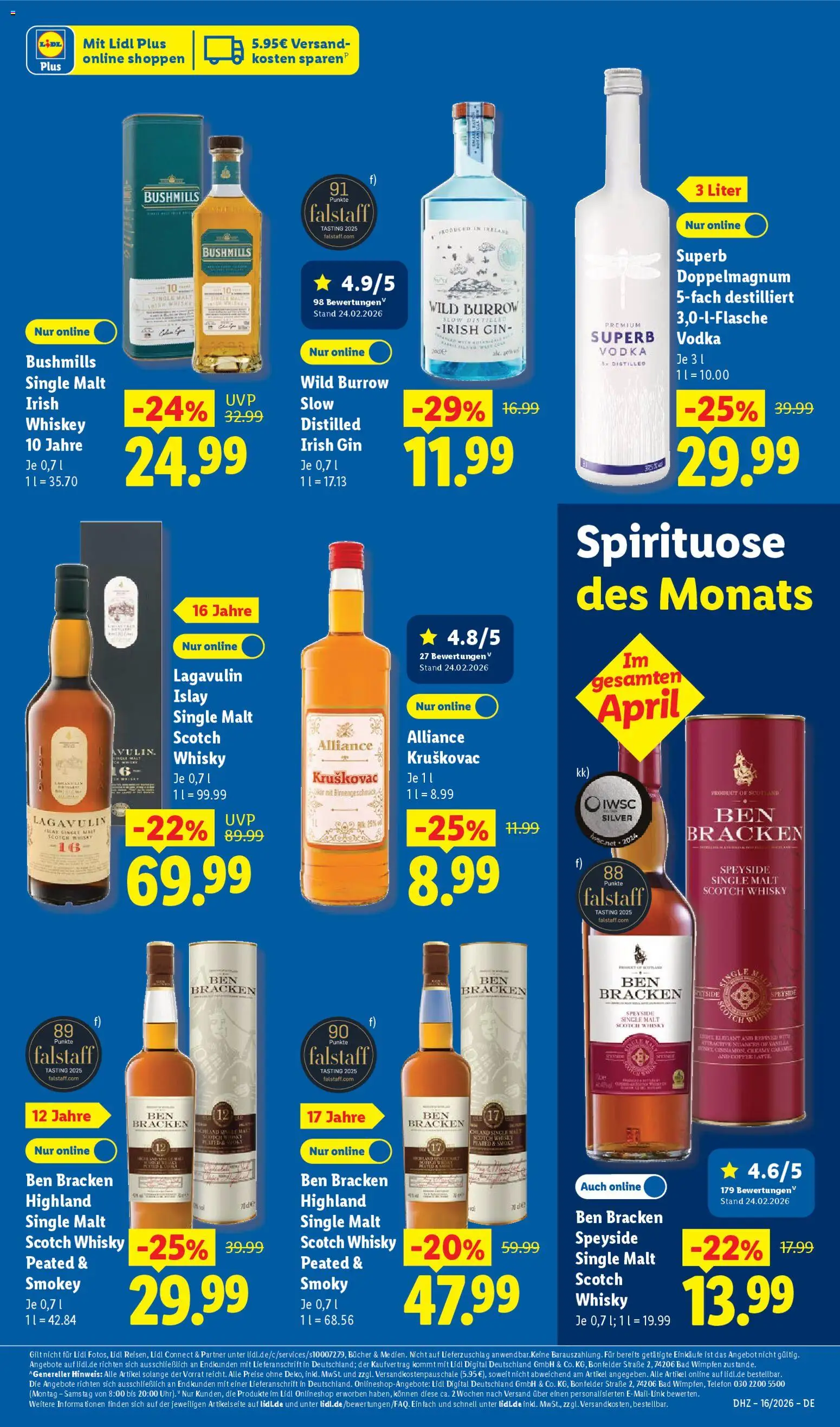 Lidl Německo leták od 13.04.2026 | Strana: 27 | Produkty: Gin, Whisky, Telefon, Bushmills
