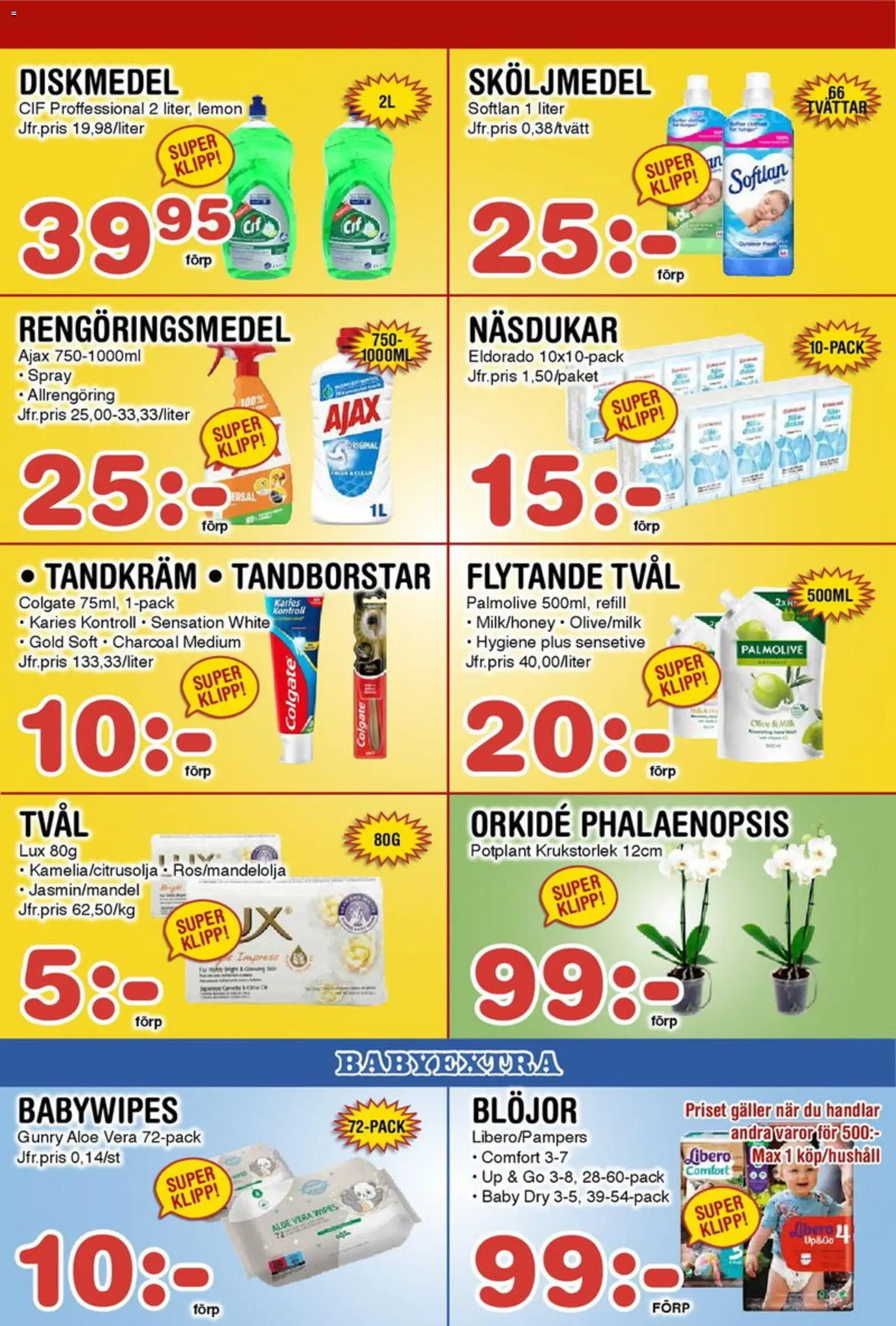 Nya Pulsen reklamblad aktuell från 03.11.2025 | Sida: 14 | Produkter: Tvål, Galler, Näsdukar, Blöjor