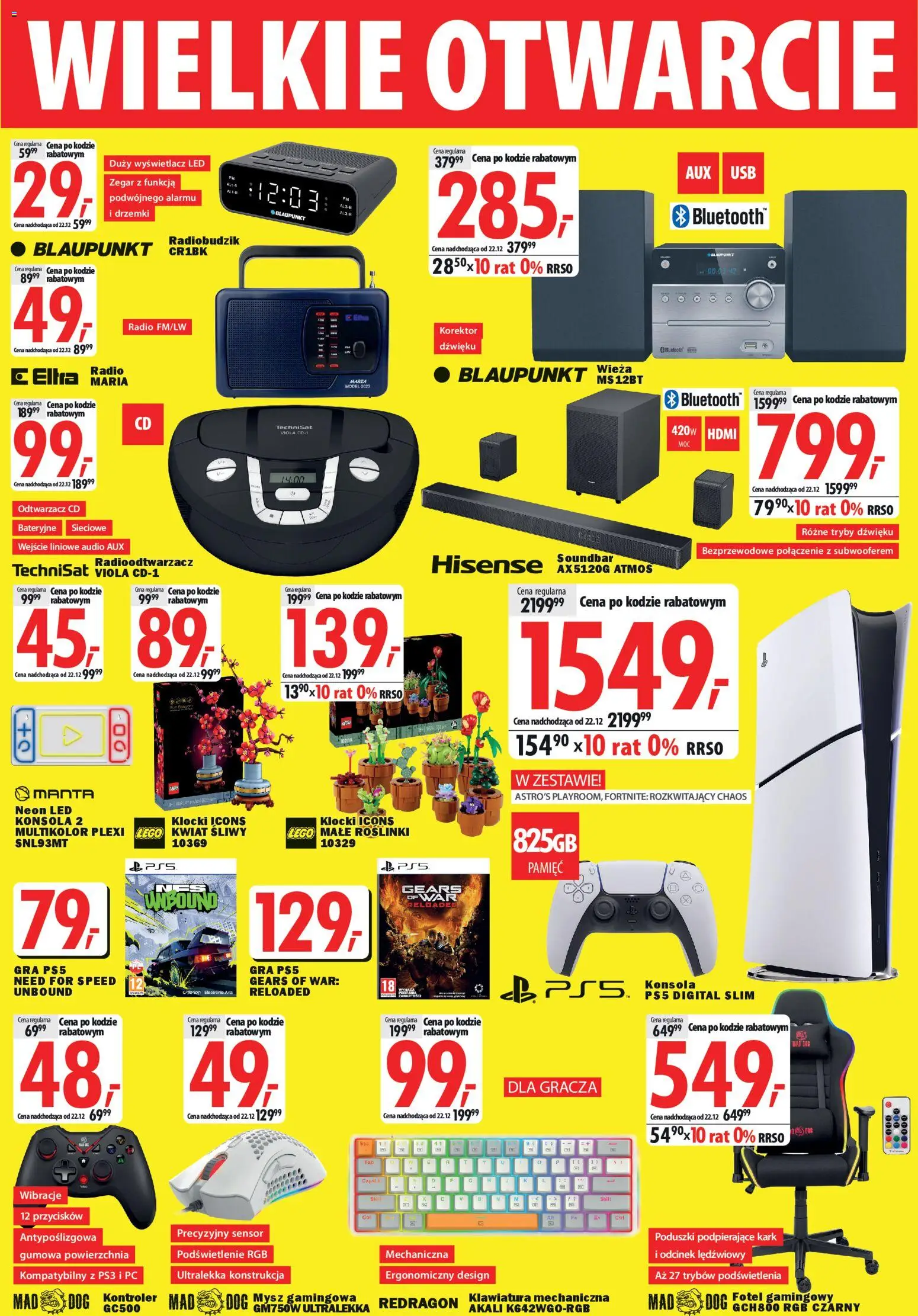 Mediaexpert Gazetka - Wielkie otwarcie Chełmża od 10.12.2025 | Strona: 3 | Produkty: Gra, Fotel, Soundbar, Konsola