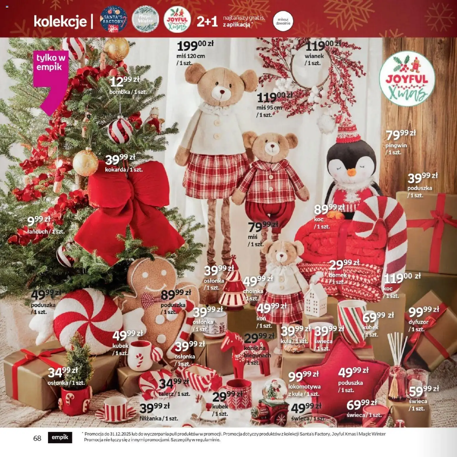 Empik promocje - Witaj w klubie znajdujących trafione prezenty dla każdego od 10.12.2025 | Strona: 68 | Produkty: Choinka, Poduszka
