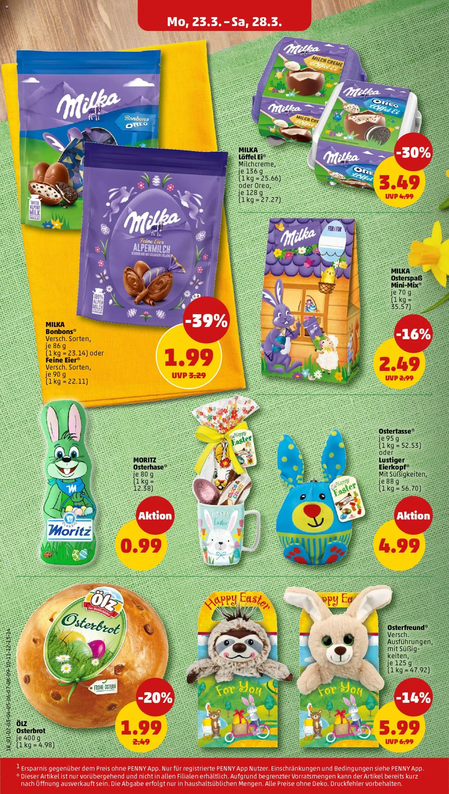 Penny Prospekt 	 – gültig ab 23.03.2026 | Seite: 20 | Produkte: Milch, Eier, Schokolade, Milka