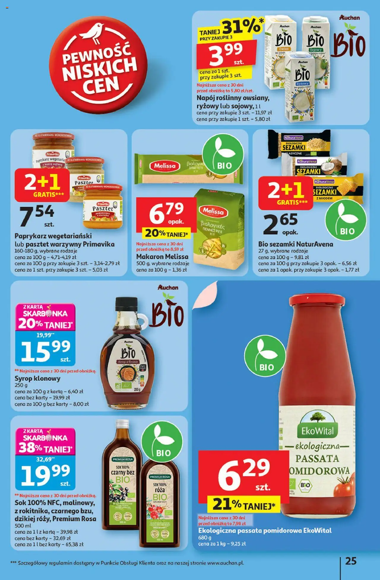 Auchan Gazetka - Pewność niskich cen Hipermarket od 18.09.2025 | Strona: 25 | Produkty: Syrop, Paprykarz, Syrop klonowy, Makaron